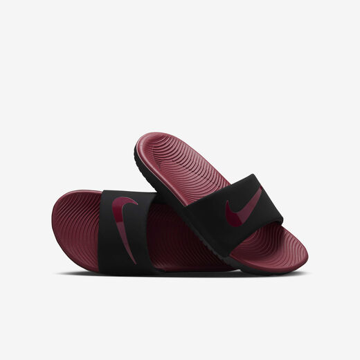 Buy Nike Kawa Younger/Older Kids' Slides Black/Team Red Nike - Technical View