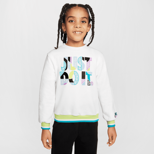 Kids' Long Sleeves Shirts-Nike, Nike Sportswear "Outside the Lines", Little Kids' French Terry Crew Top
