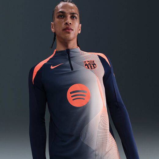 Men's Long Sleeves Shirts-Nike, F.C. Barcelona Strike Third, Men's Nike Dri-FIT Total 90 Football Pre-Match Drill Top