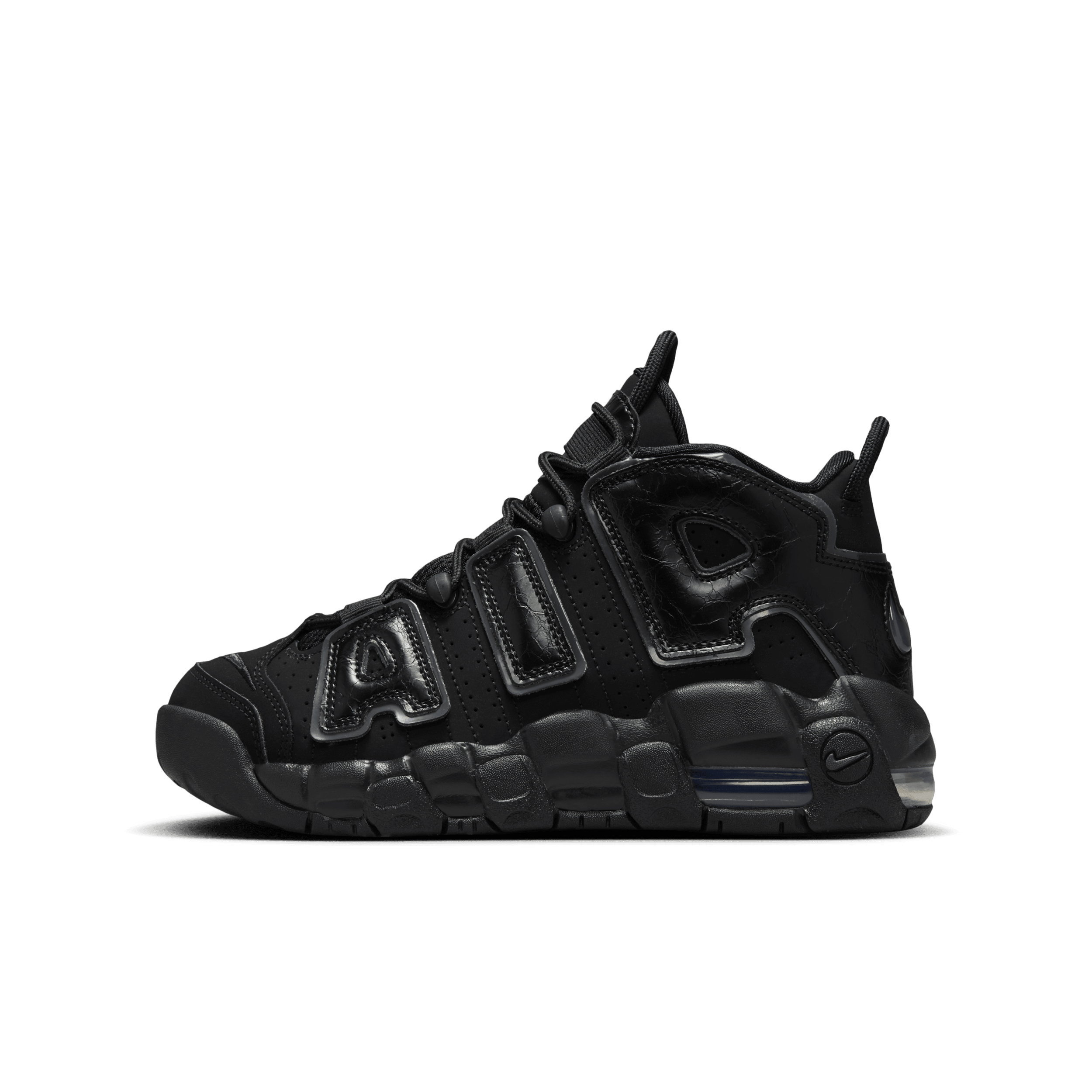 nike air uptempo black reflective