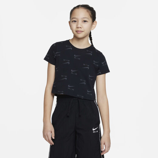 T-Shirts & Tops-Nike, Nike Air, Older Kids' (Girls') Cropped T-Shirt