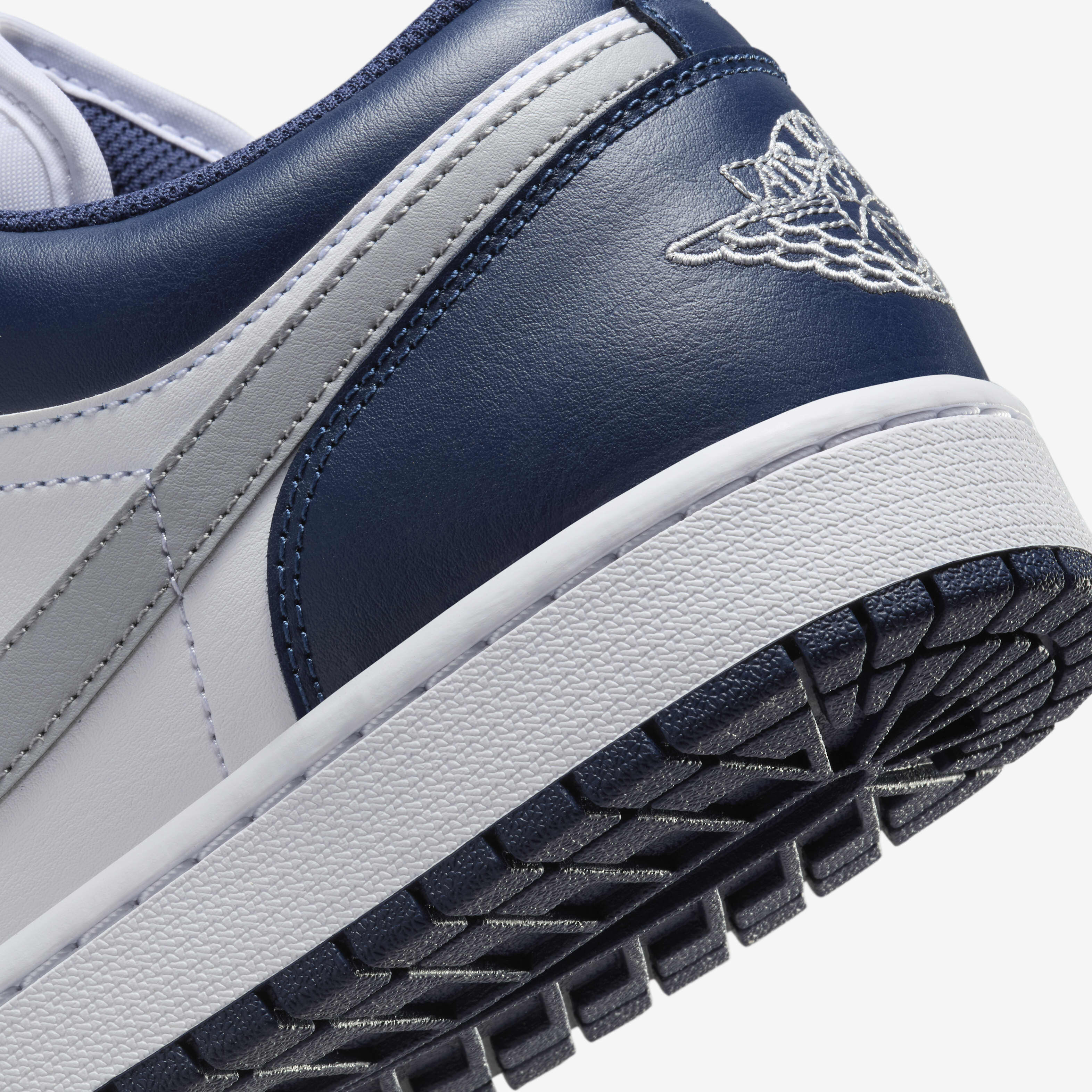 Buy Air Jordan 1 Low Men's Shoes - White/Midnight Navy/Wolf Grey