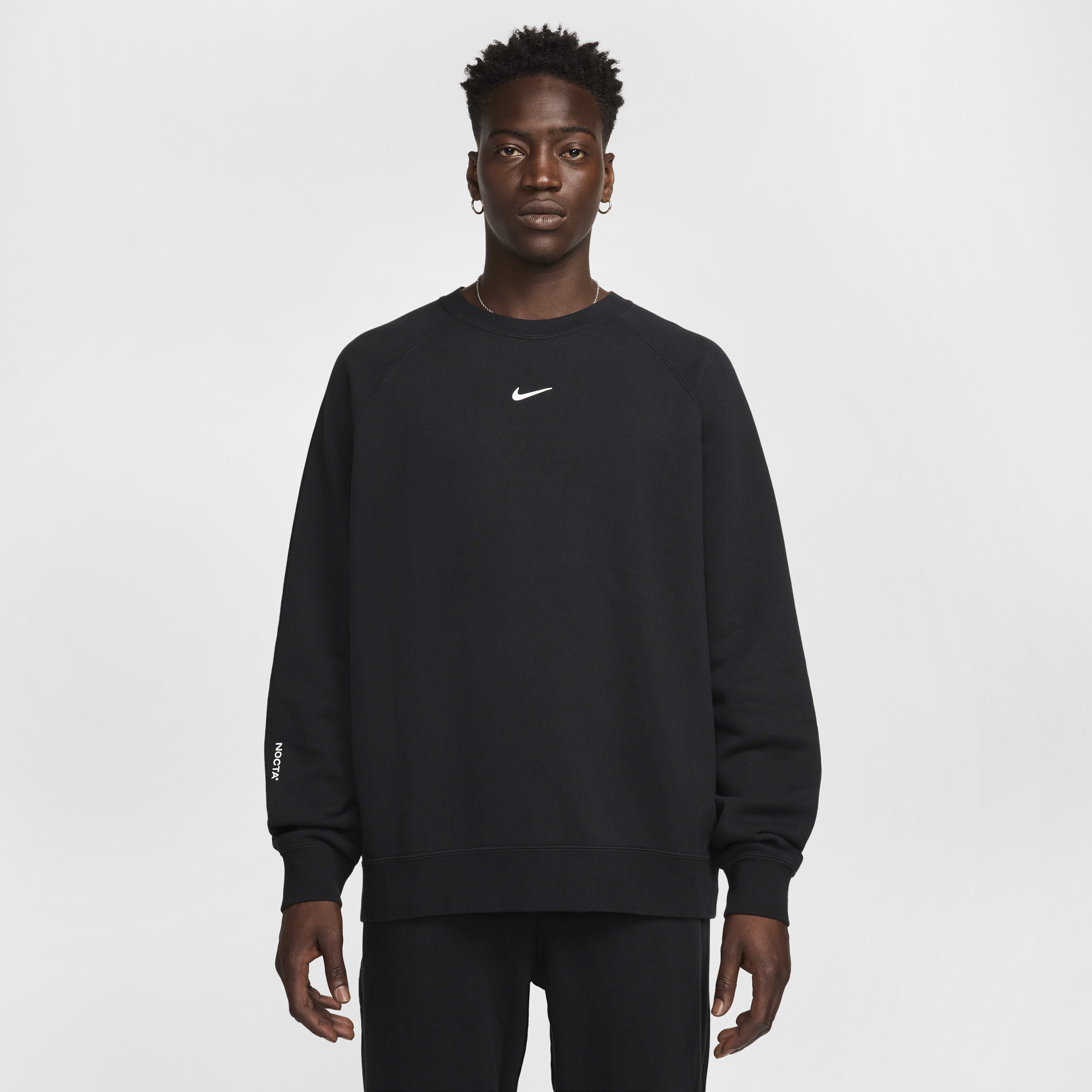 Buy NOCTA Men's Fleece CS Crew - Black/White | Nike Saudi