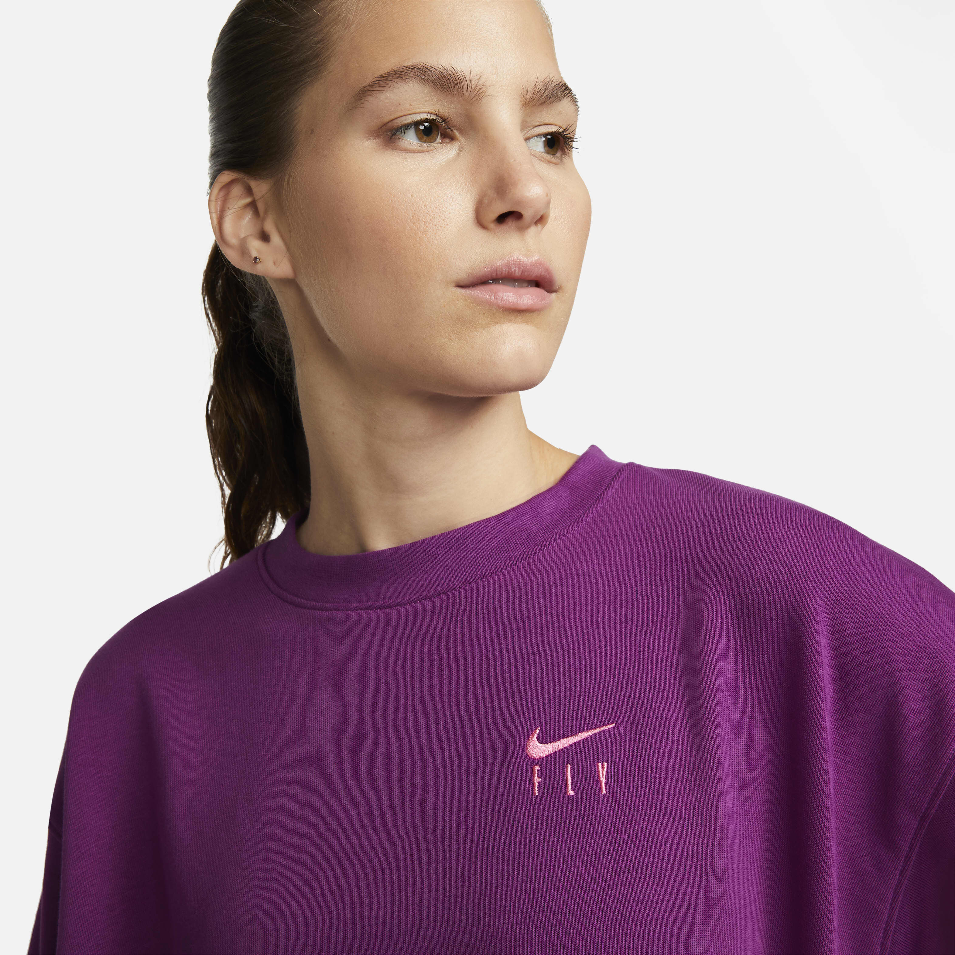 Nike dry women's swoosh crew sweatshirt top