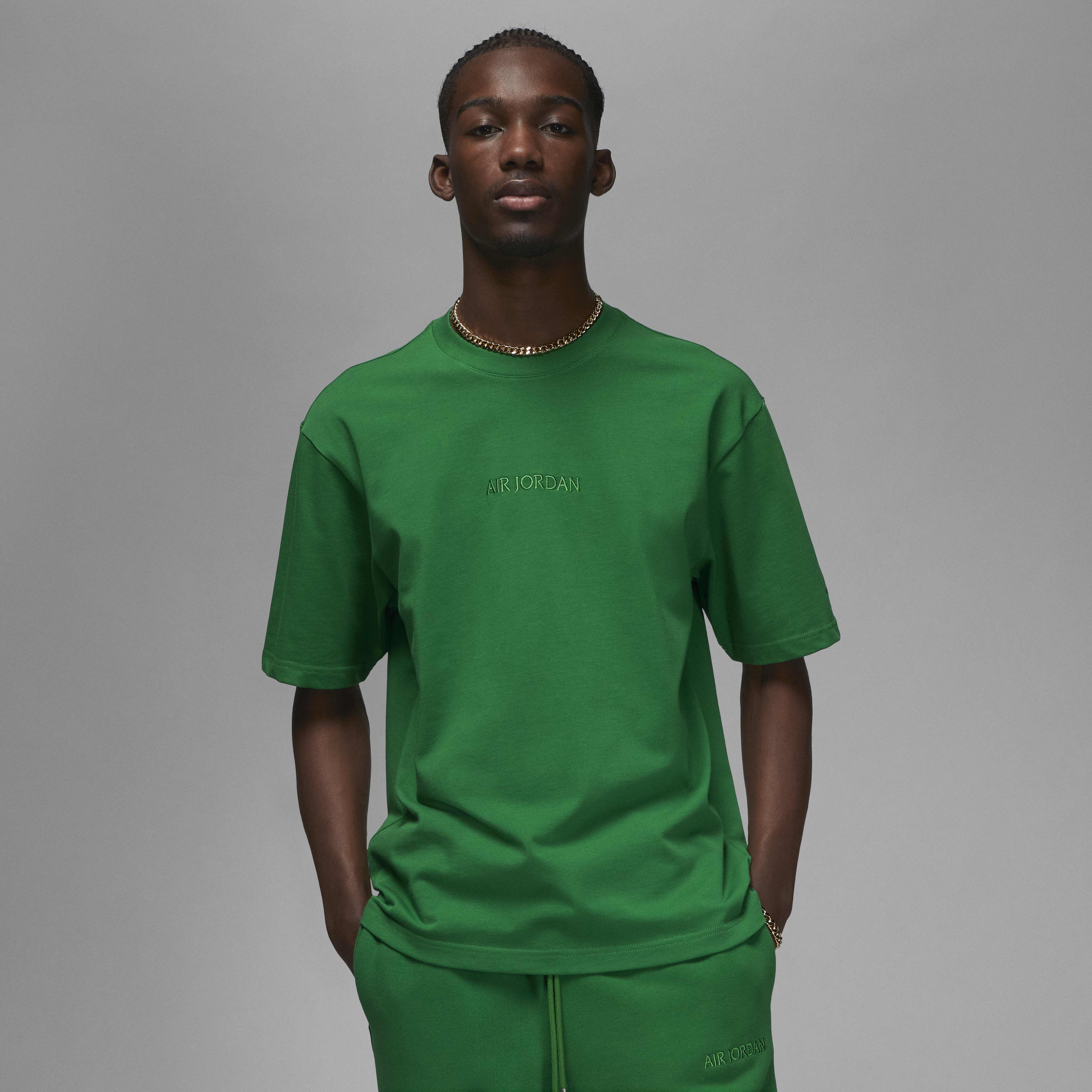 Buy Air Jordan Wordmark Men's T-Shirt Pine Green Nike Saudi