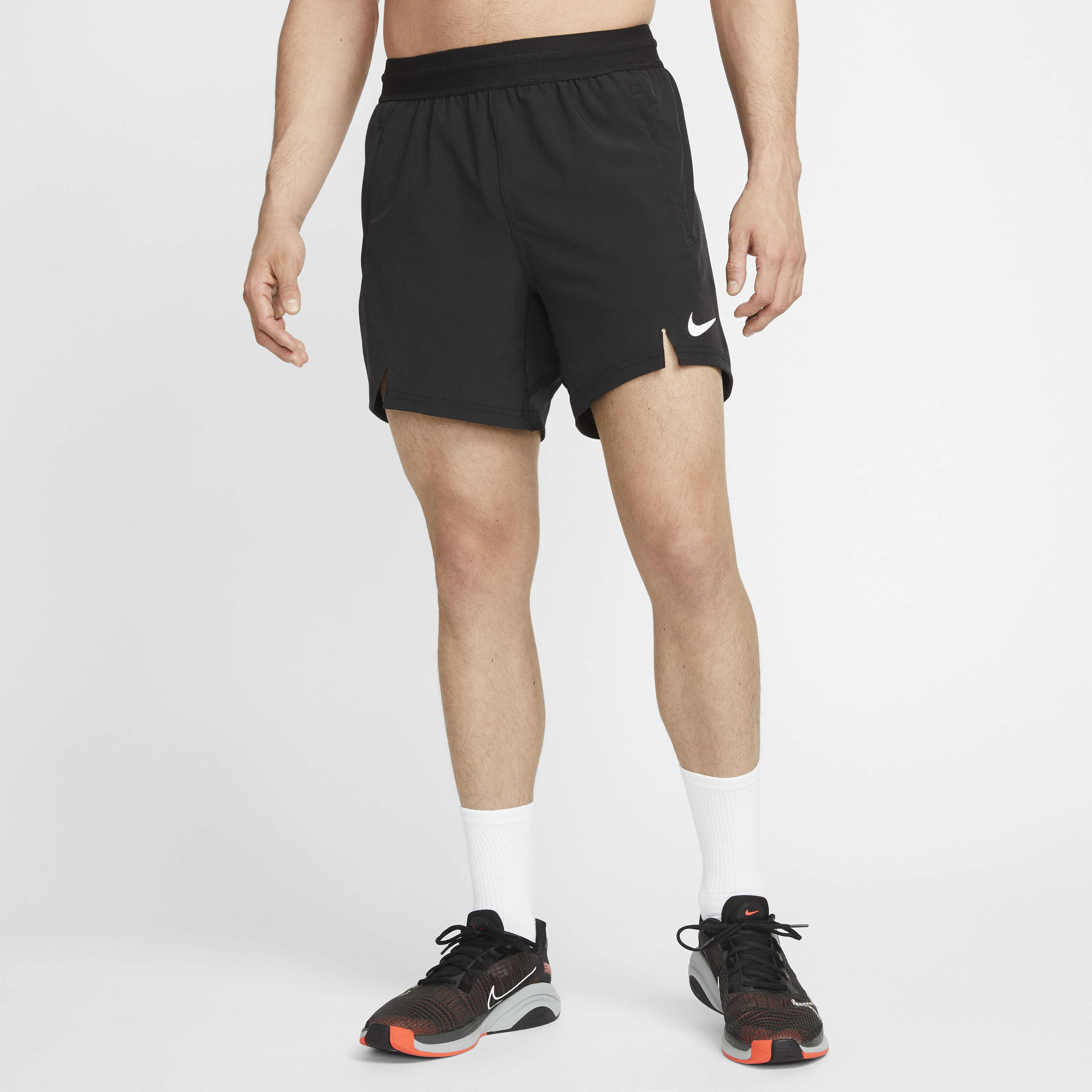 Buy Nike Pro Dri FIT Flex Men s 6 15cm approx. Training Shorts Black White Nike Saudi Official