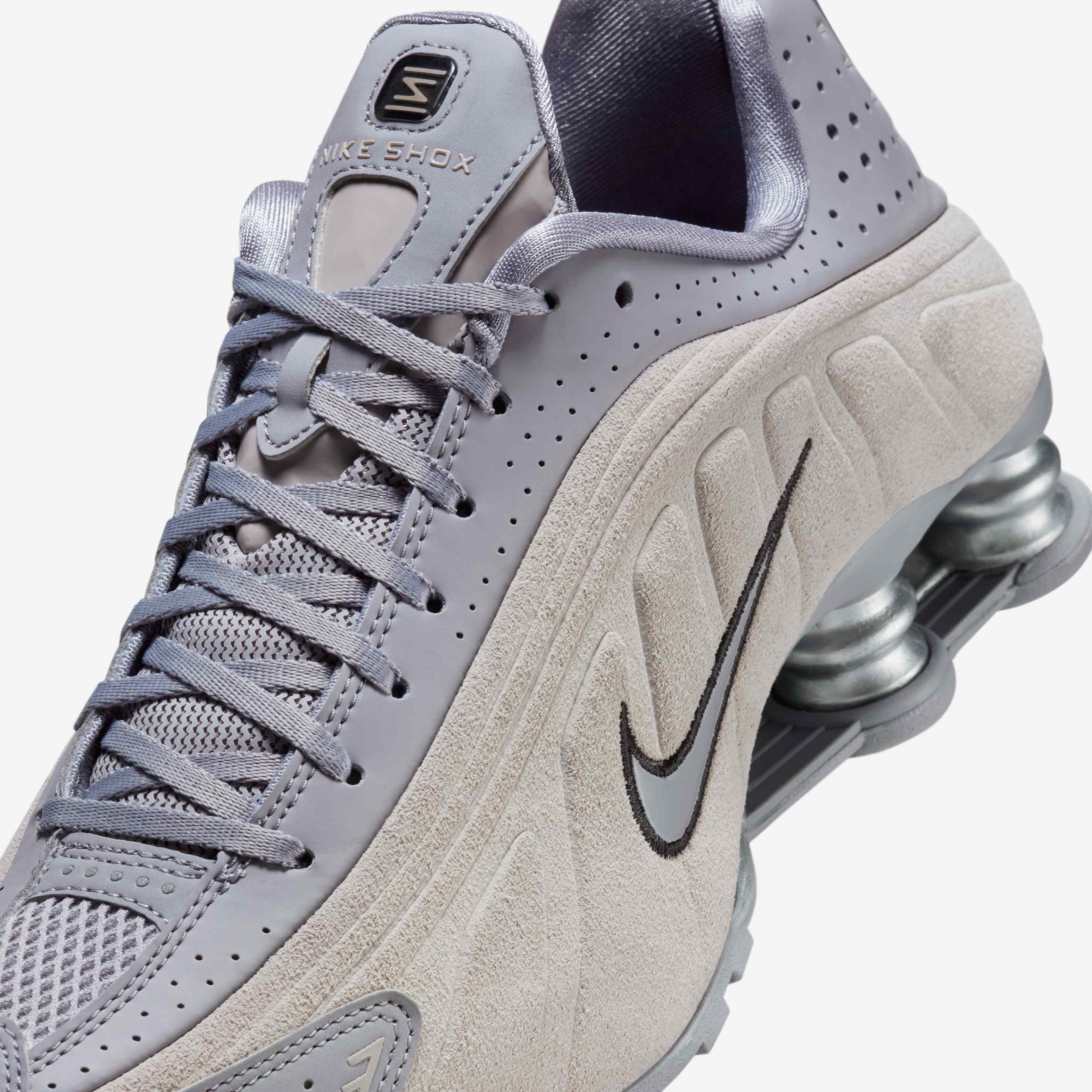 Buy Nike Shox R4 Women's Shoes - Cement Grey/College Grey/Metallic