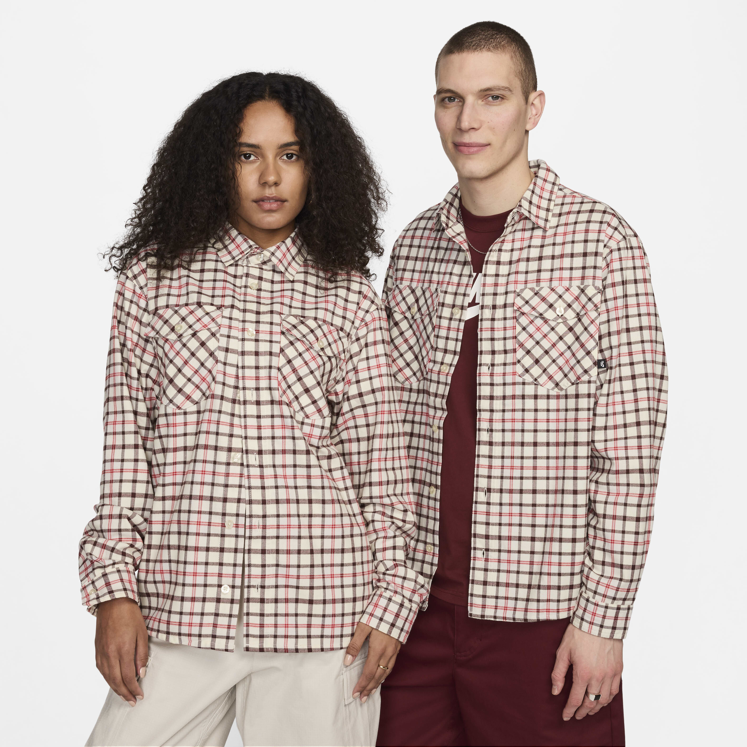 Buy Nike SB Long Sleeve Flannel Skate Button Down Shirt Nike Saudi Official
