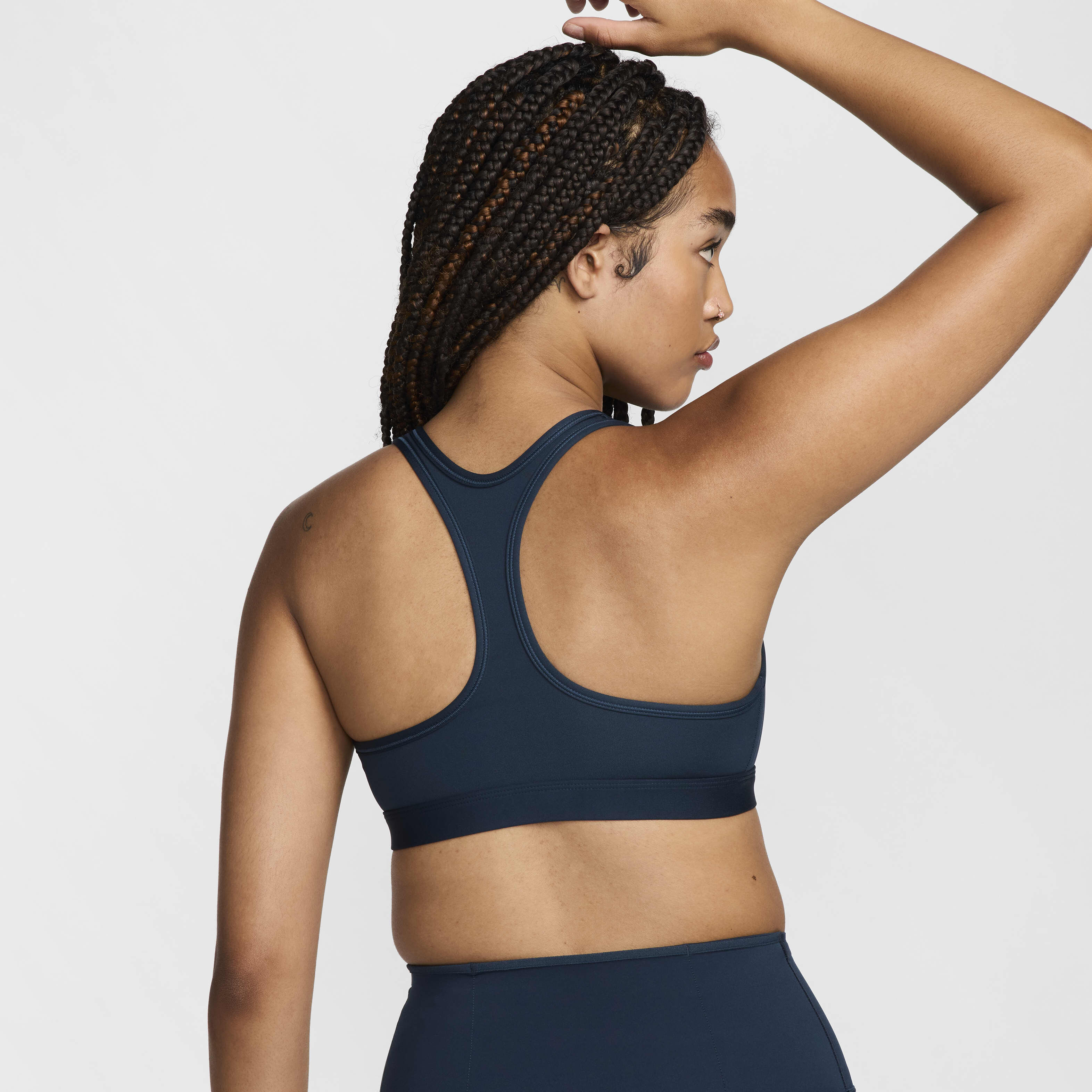 Buy Nike Swoosh Light Support Women s Non Padded Sports Bra Armoury Navy White Nike Saudi Official