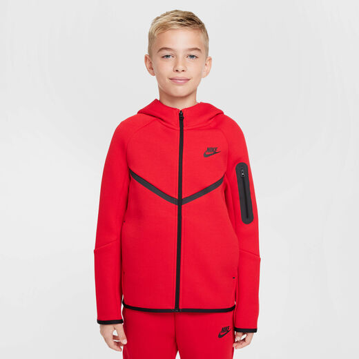 Bred Festival-Nike, Nike Sportswear Tech Fleece, Older Kids' Full-Zip Hoodie