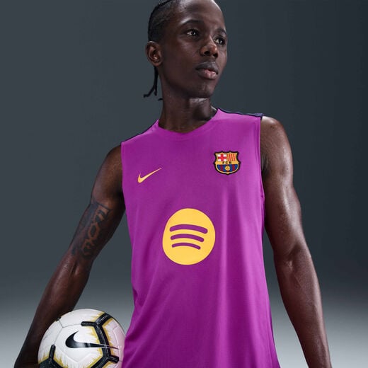 Men's Sleeveless Tank Tops-Nike, FC Barcelona Strike, Men's Nike Dri-FIT Football Sleeveless Top