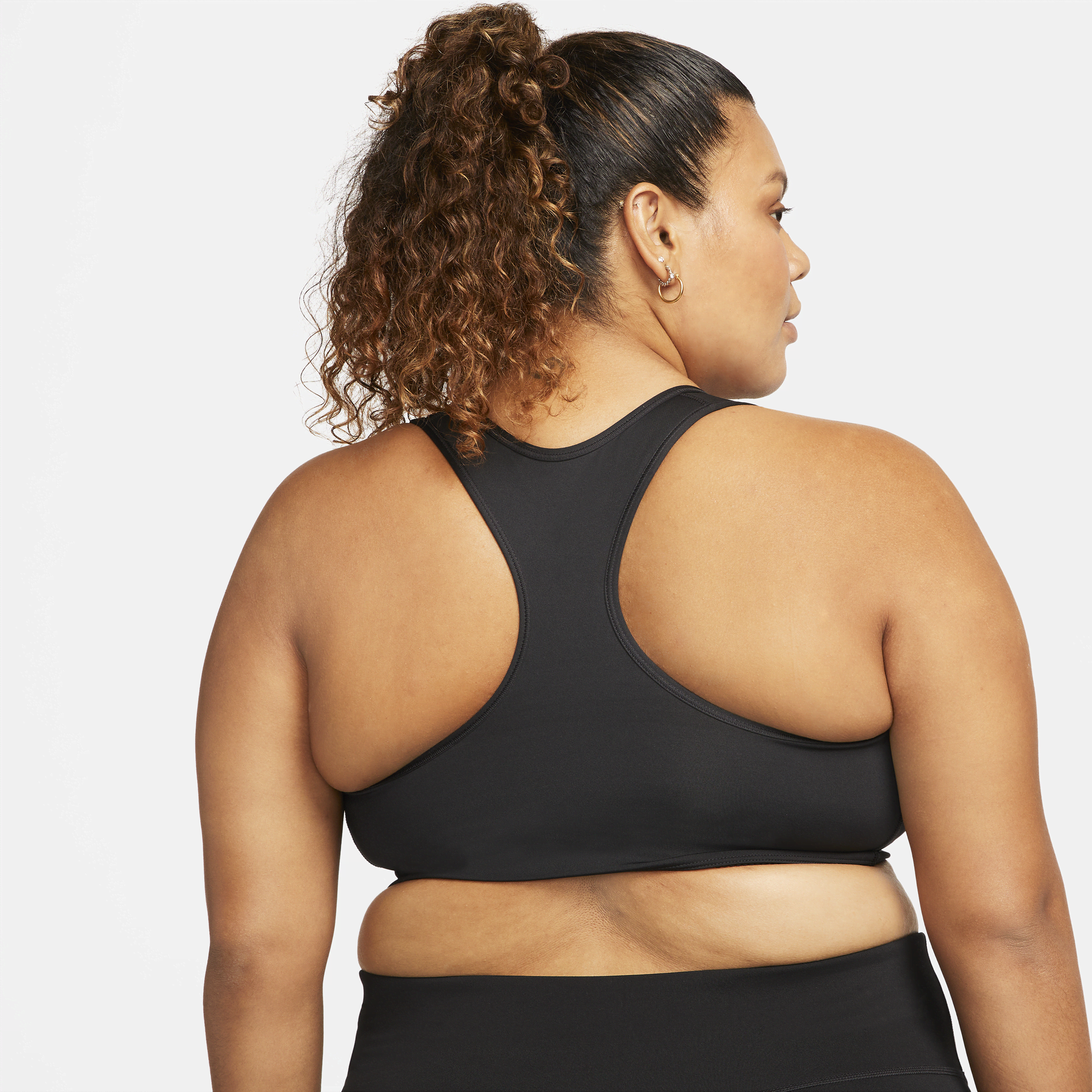 Shop Swoosh Women s Medium Support Non Padded Sports Bra Plus