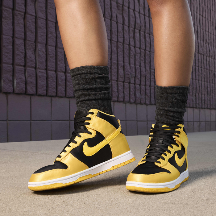 Buy Nike Dunk High Women's Shoes Black/White/Varsity Maize