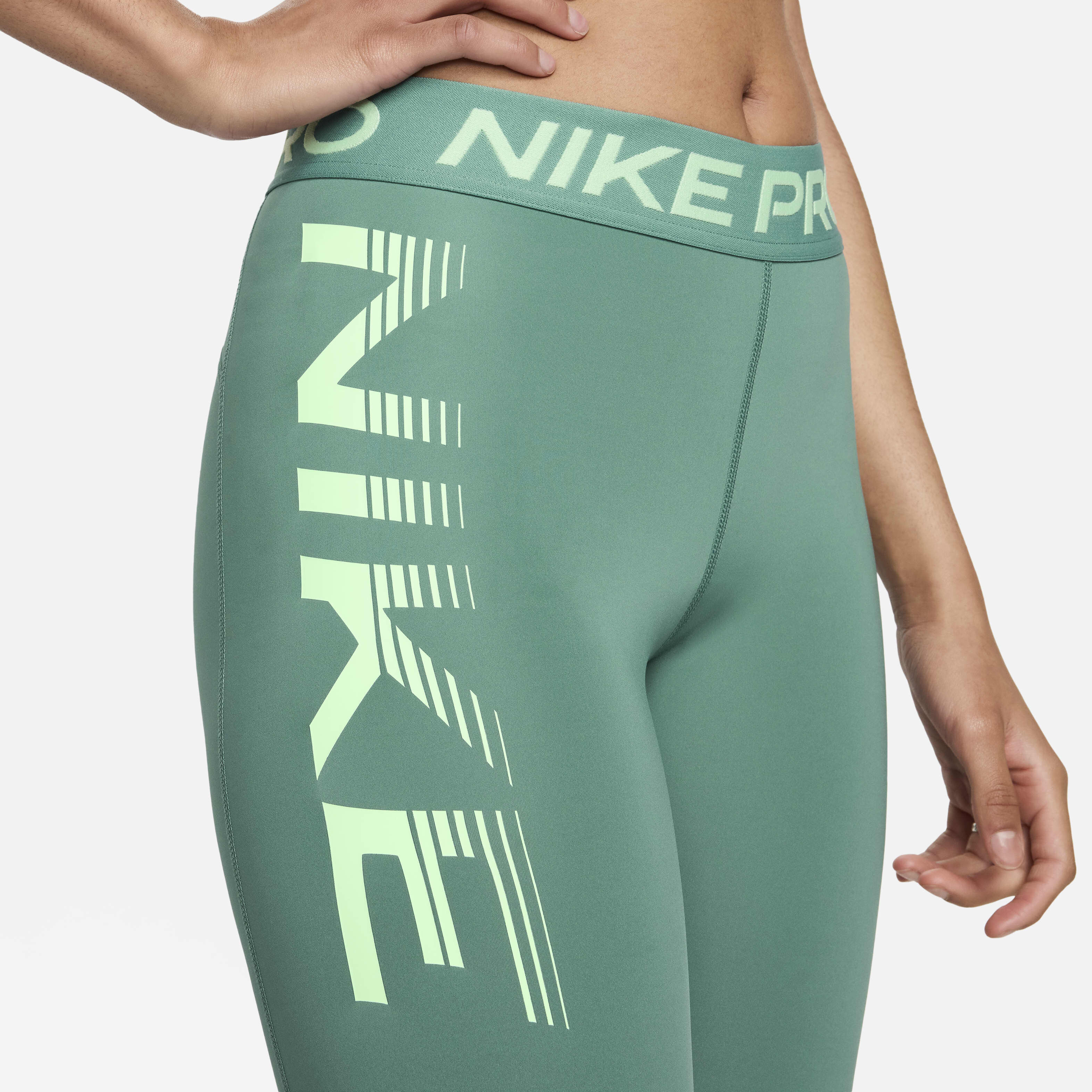 Green nike pro leggings store