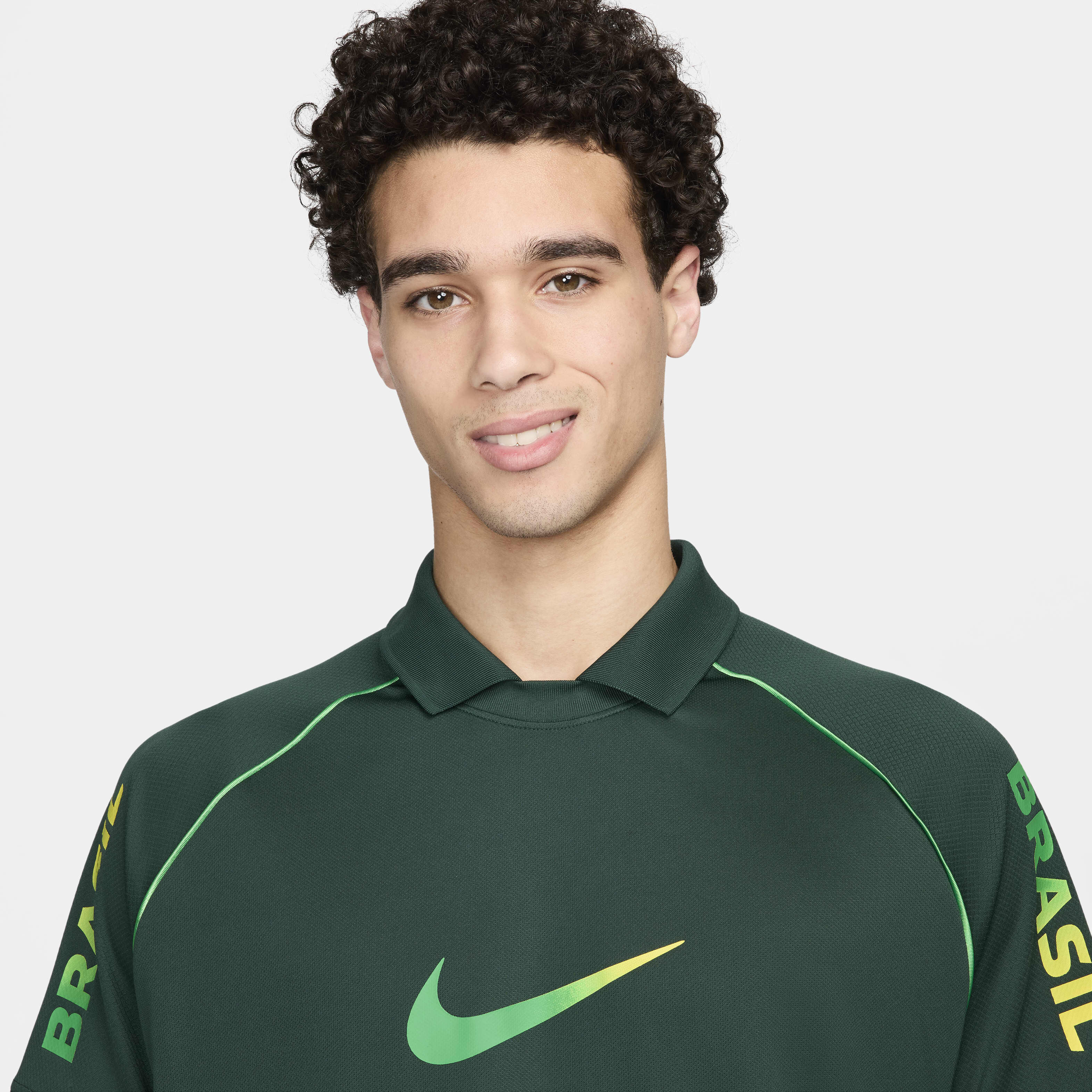 Buy Brazil Men's Nike Dri-FIT Football Shirt - Pro Green/Light