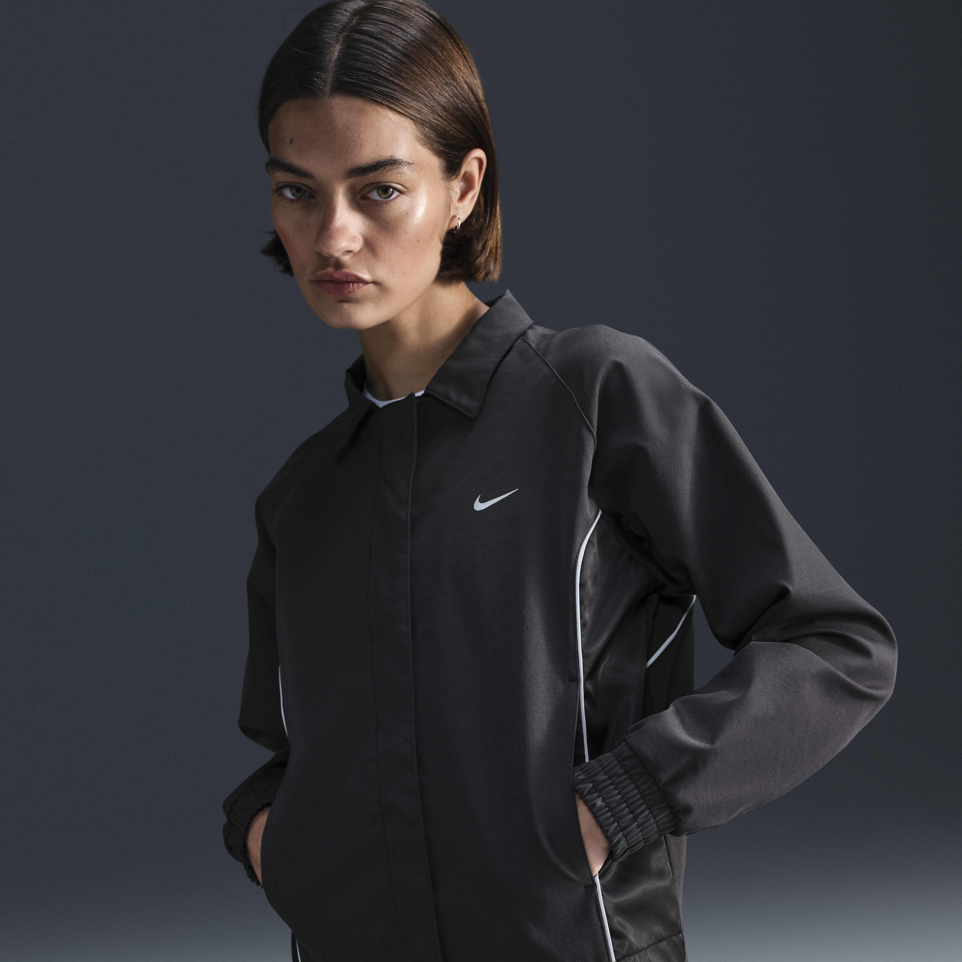Nike collar jacket discount