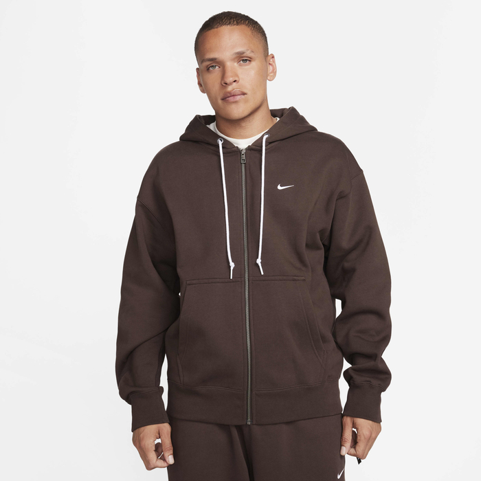 Buy Nike Solo Swoosh Men's Full-Zip Hoodie Baroque Brown/White