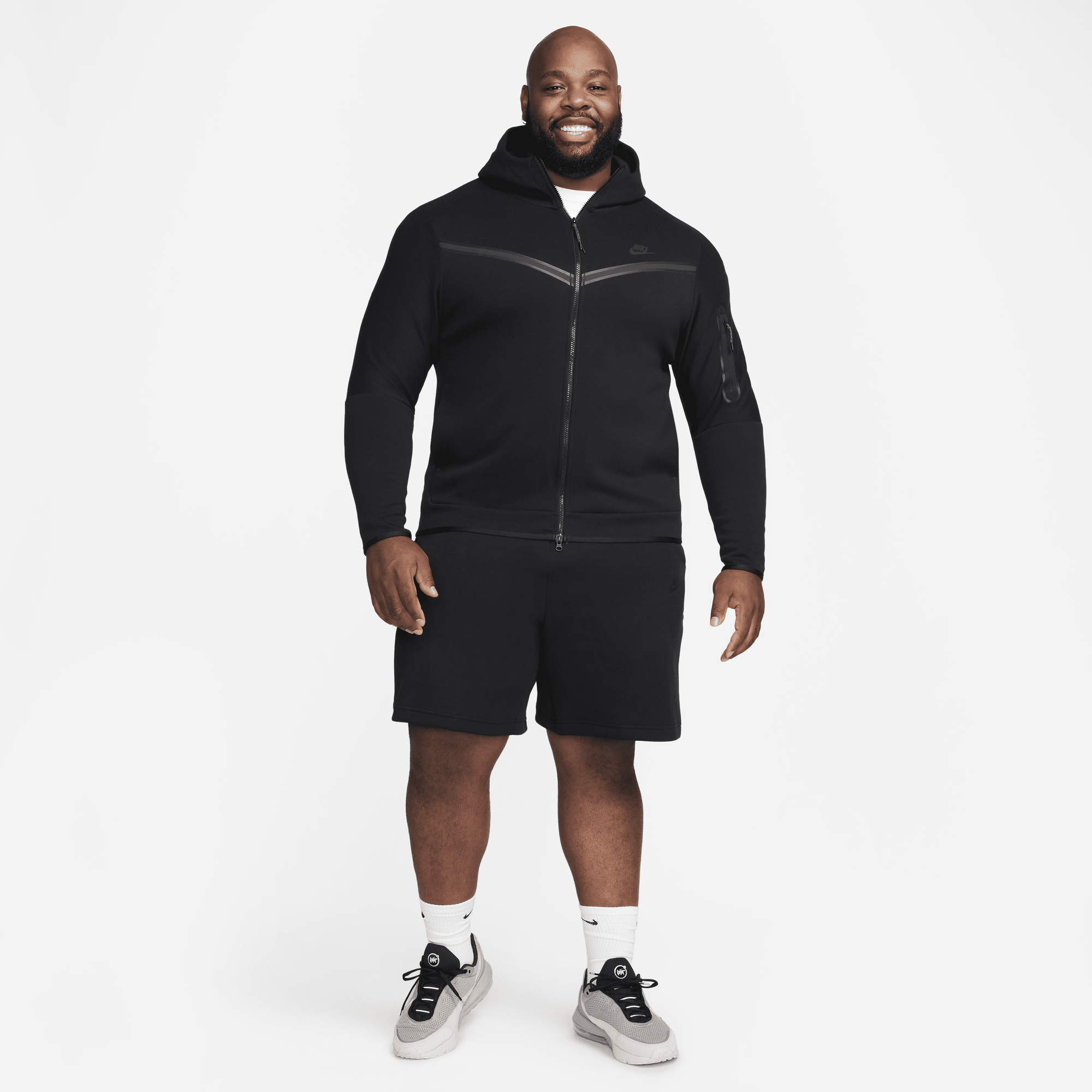 Nike zip sale up shorts