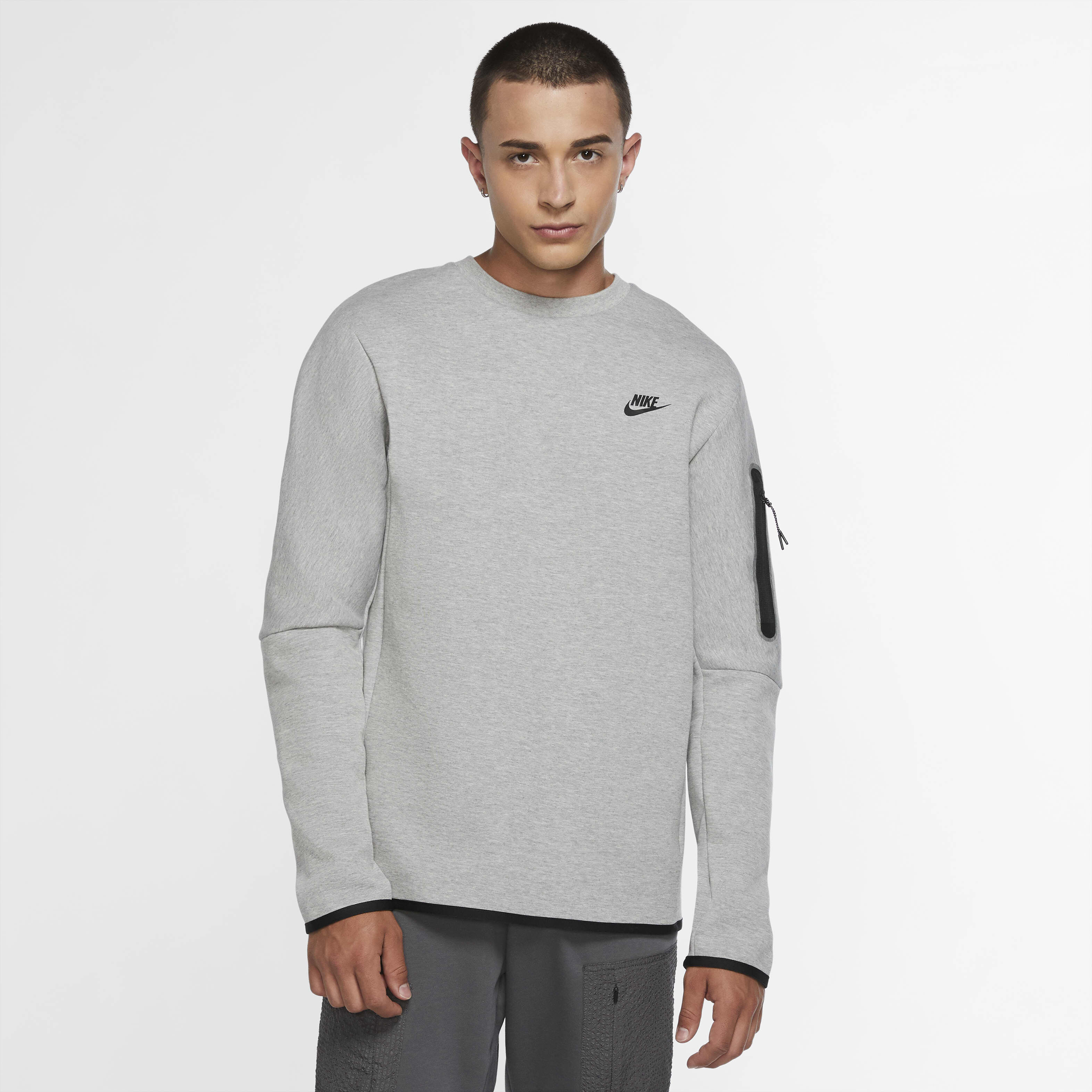 Buy Nike Sportswear Tech Fleece Men's Crew Sweatshirt - Dark Grey