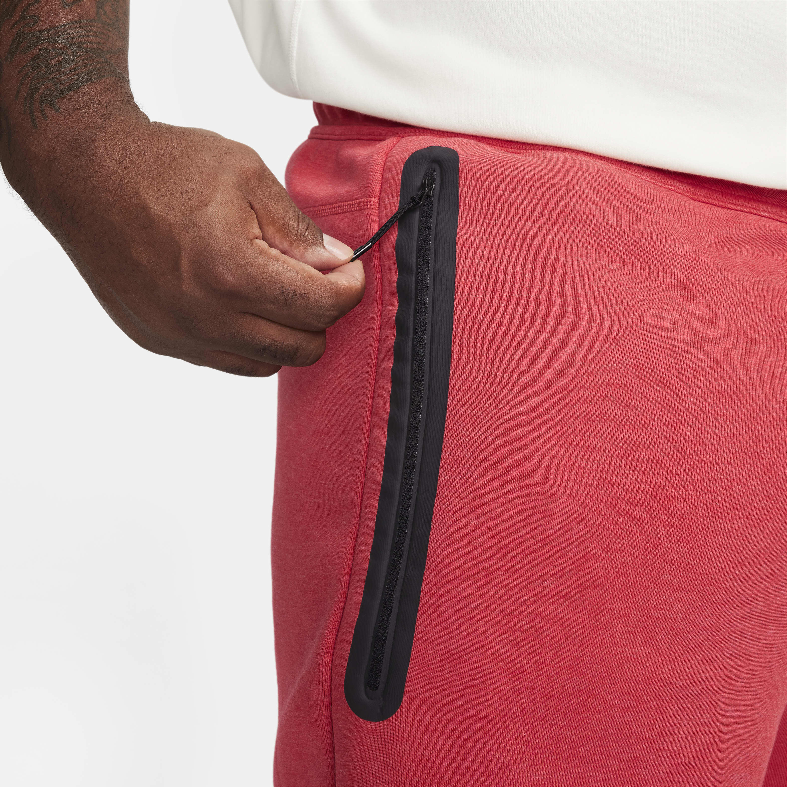 Buy Nike Sportswear Tech Fleece Men s Shorts Light University Red Heather Black Nike Saudi Official