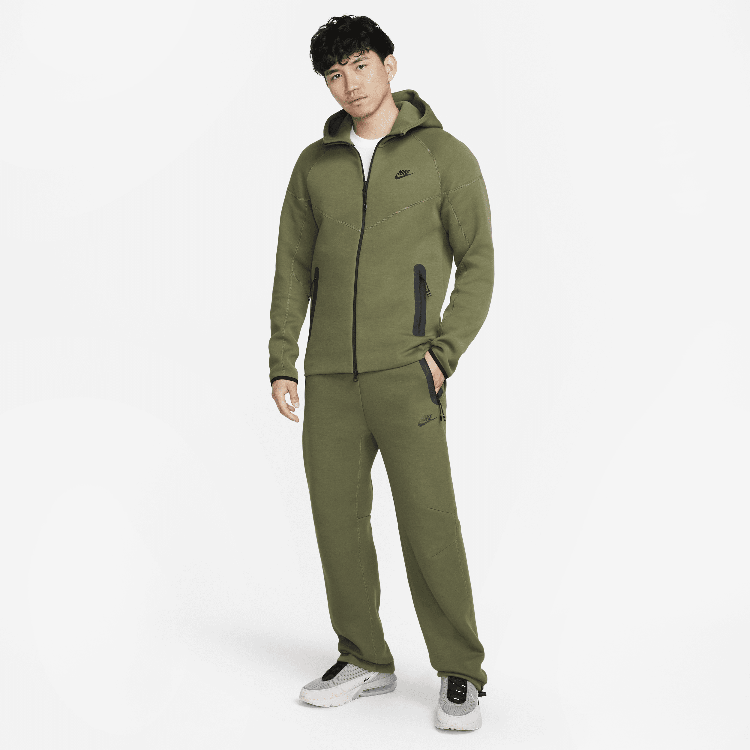 olive green tracksuit nike