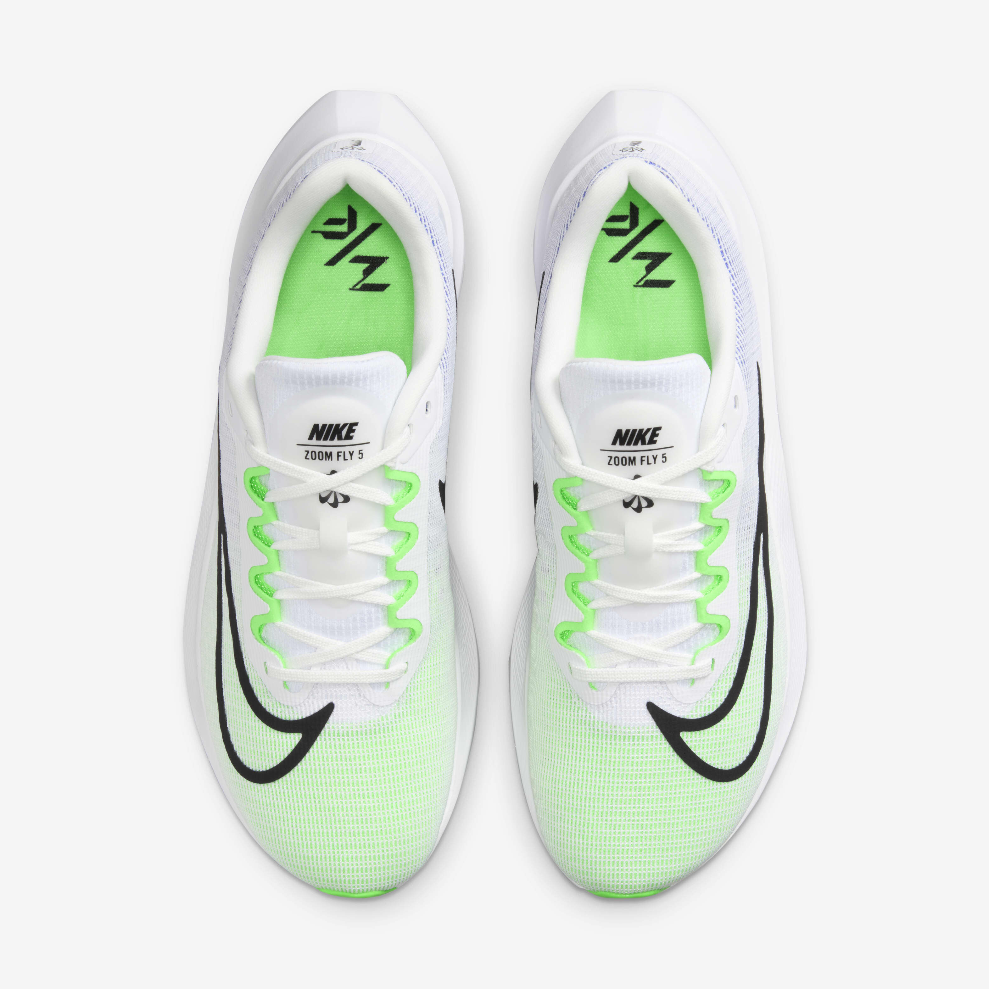 Buy Nike Zoom Fly 5 Men s Road Running Shoes White Green Strike Racer Blue Black Nike Saudi Official