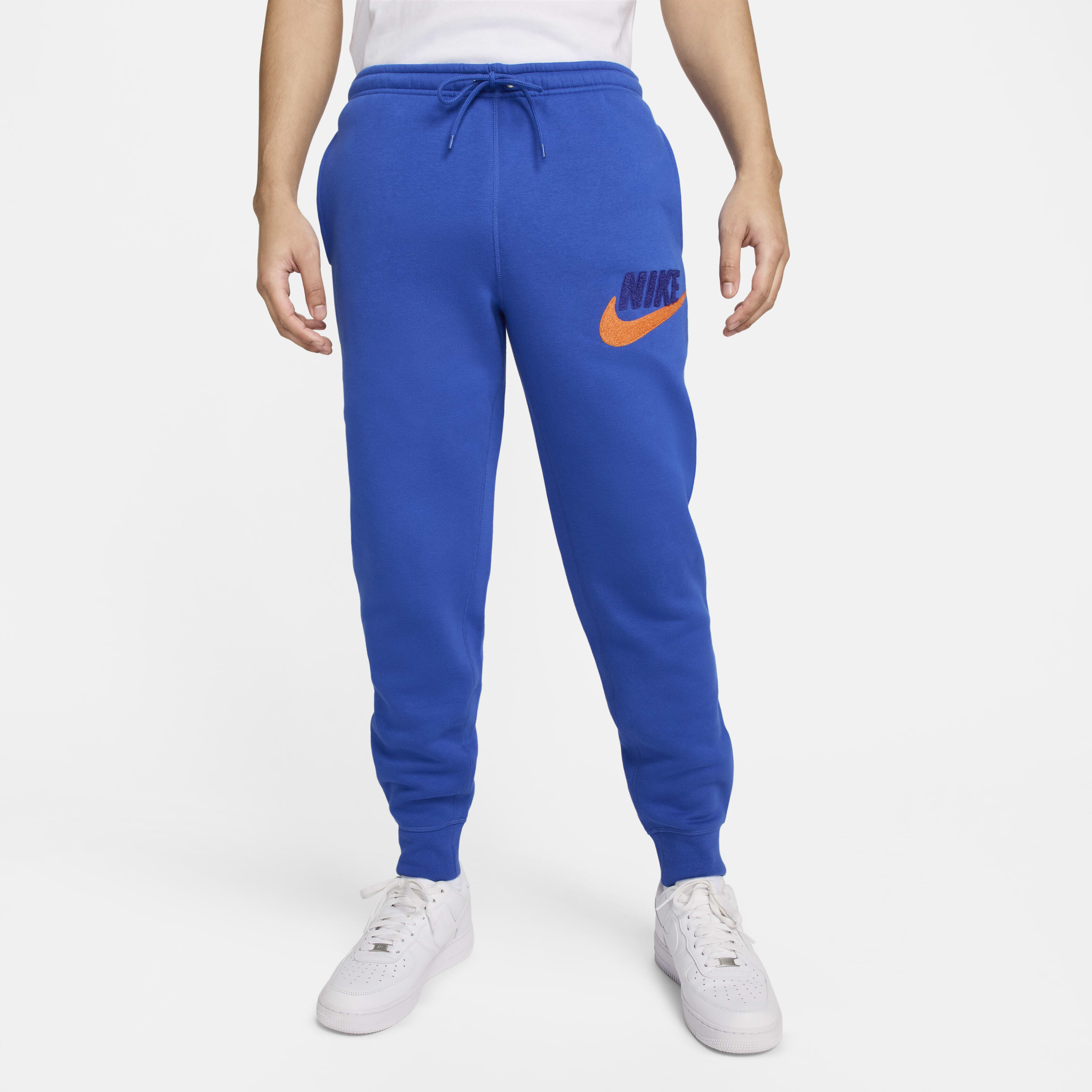 Nike swoosh blue joggers clearance