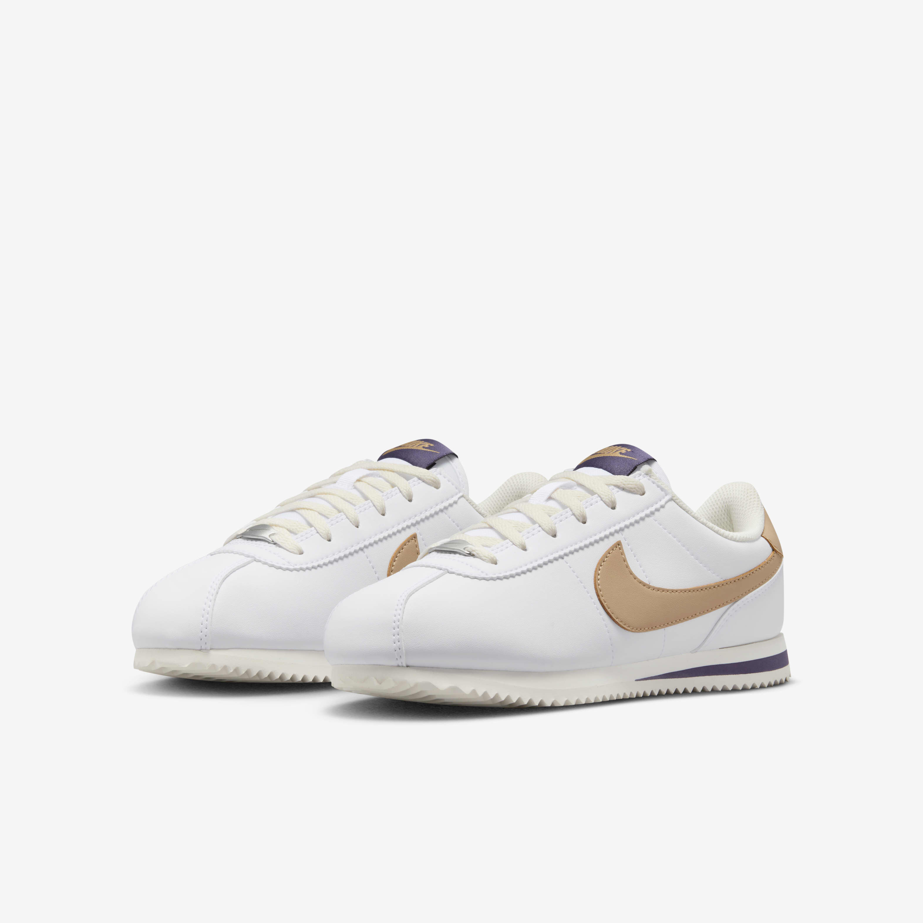 Buy Nike Cortez Older Kids' Shoes - White/Dark Raisin/Pale