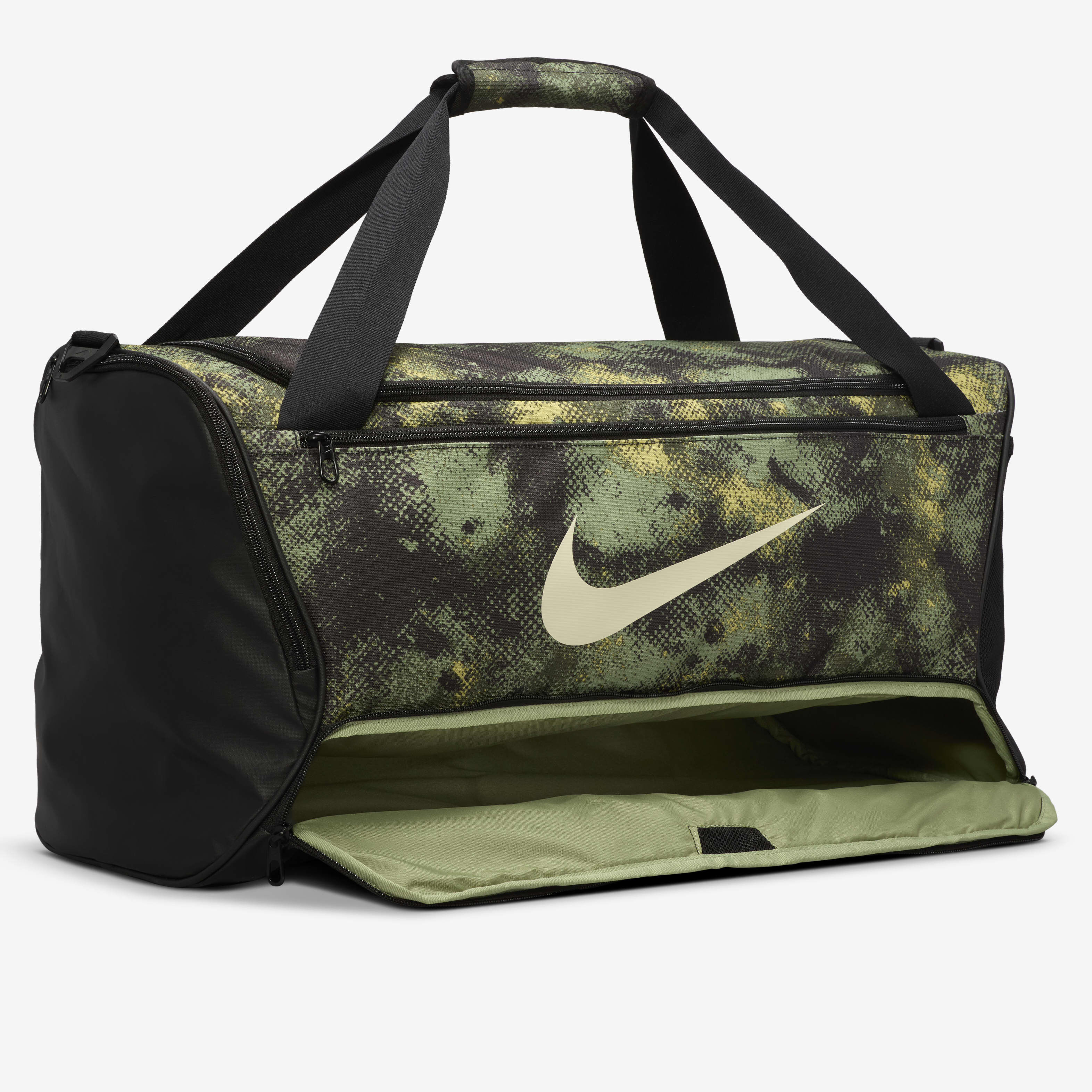 Buy Nike Brasilia Duffel Bag Medium 60L Oil Green Black Coconut Milk Nike Saudi Official