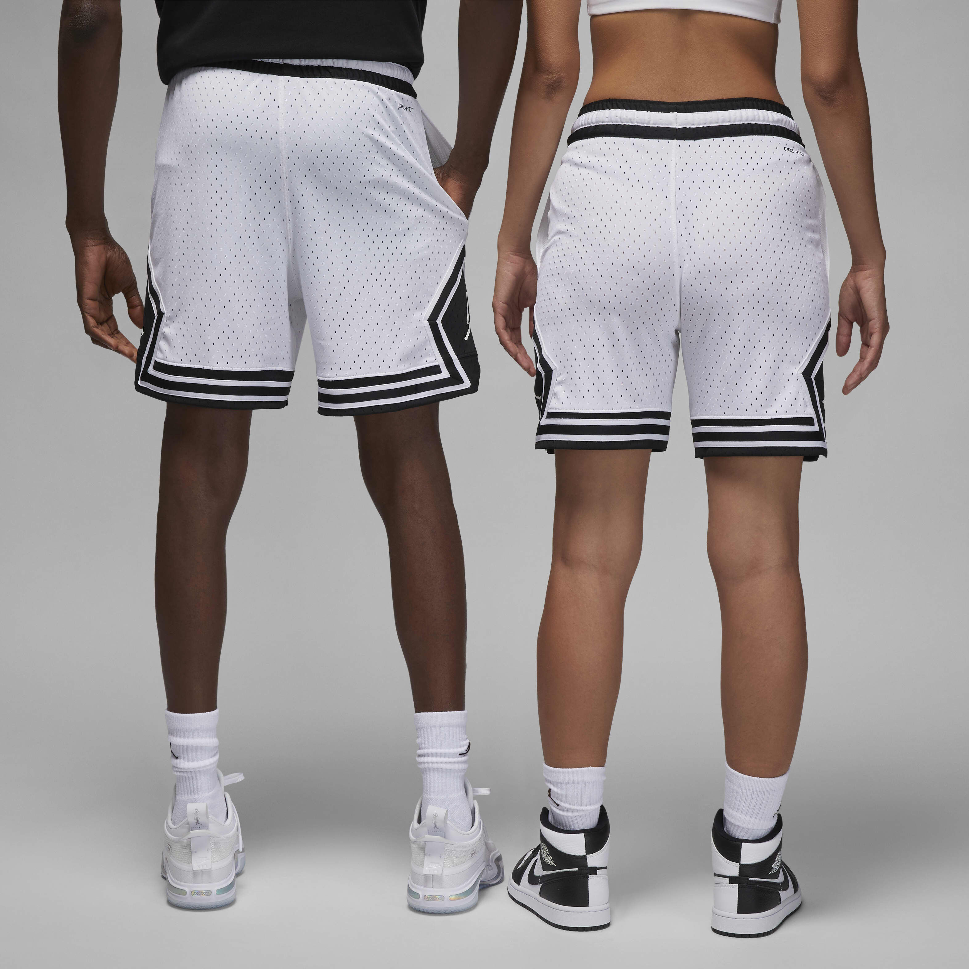 Buy Jordan Dri-FIT Sport Diamond Shorts - White/Black/White