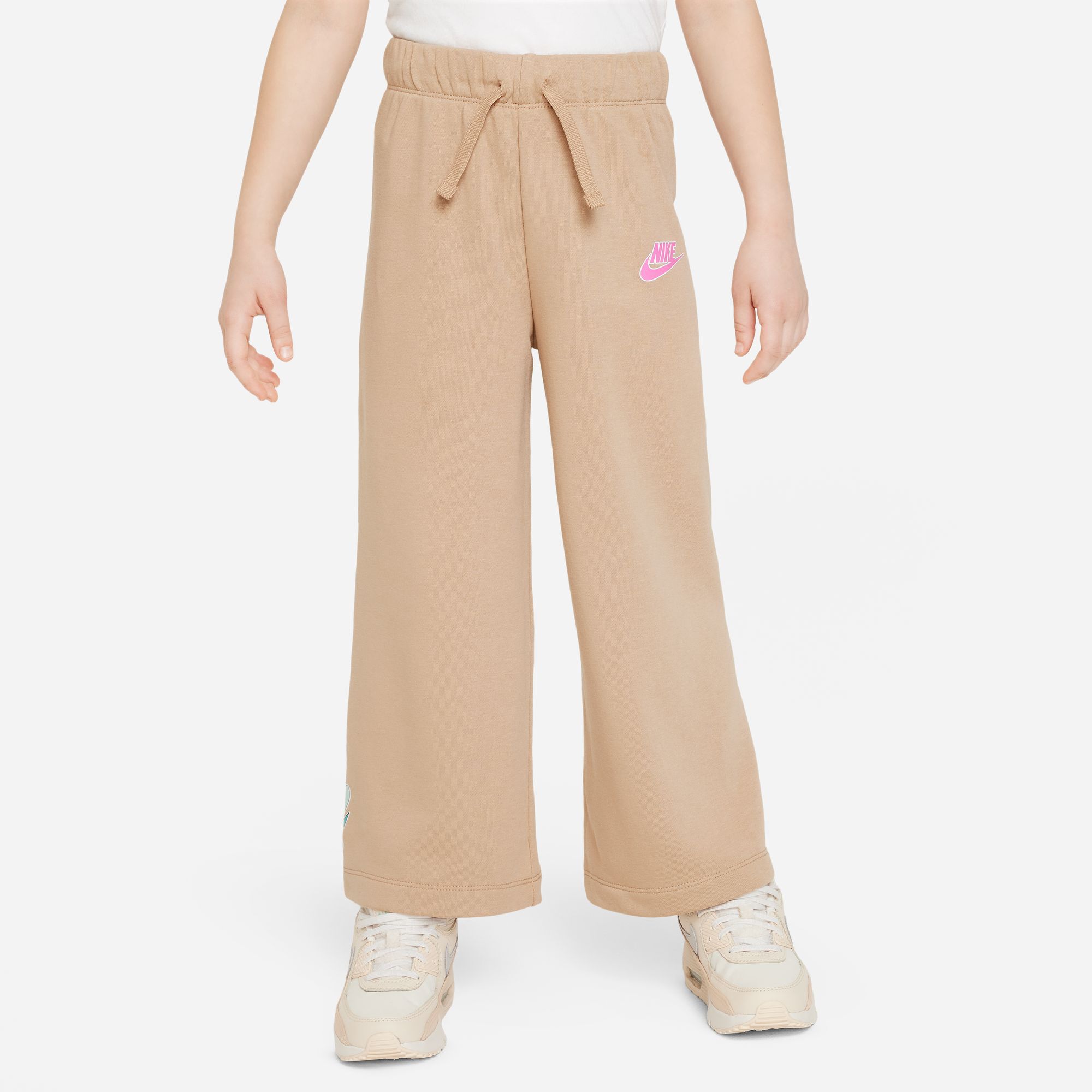 Nike wide sales leg joggers oatmeal