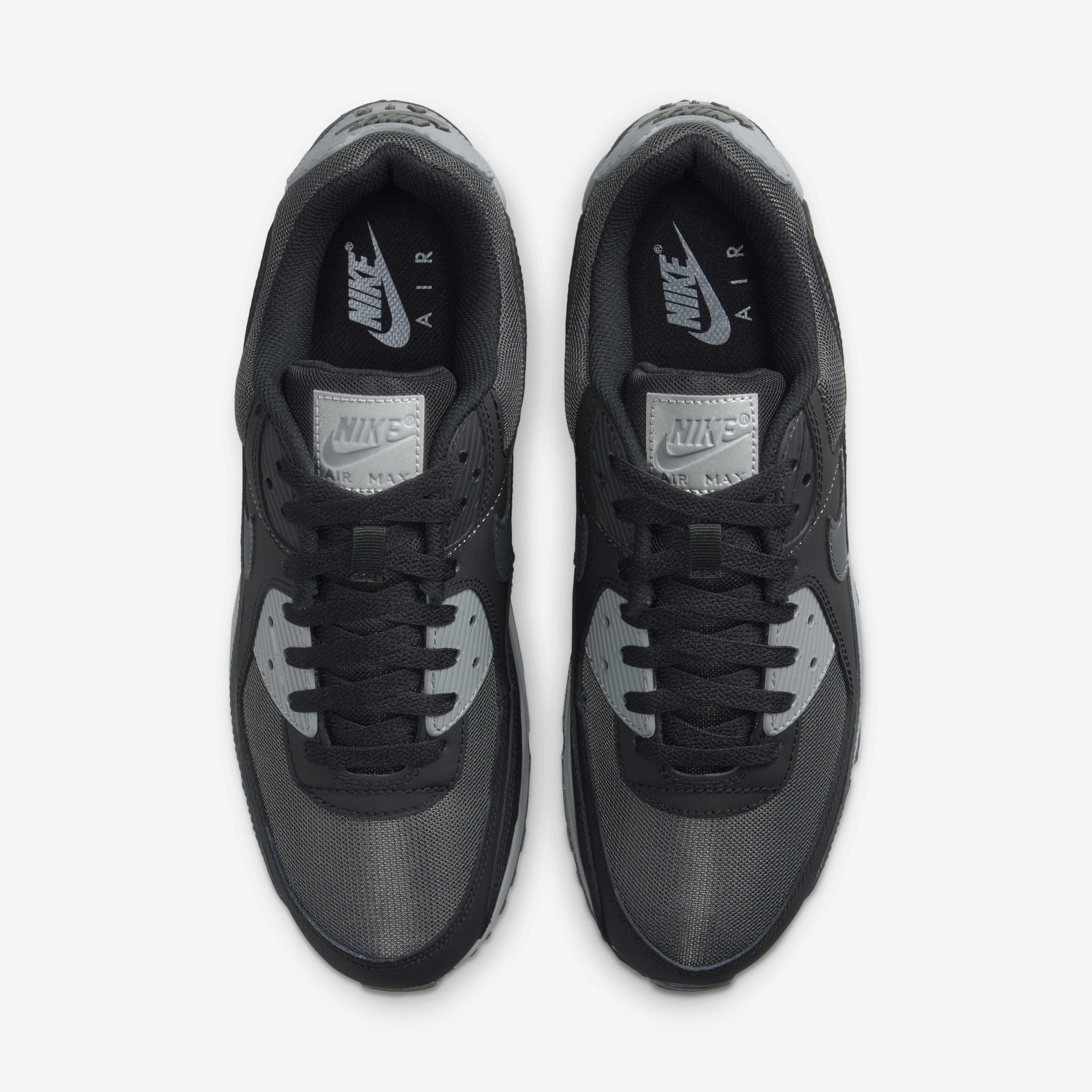 Mens nike air max 90 essential running shoes black discount