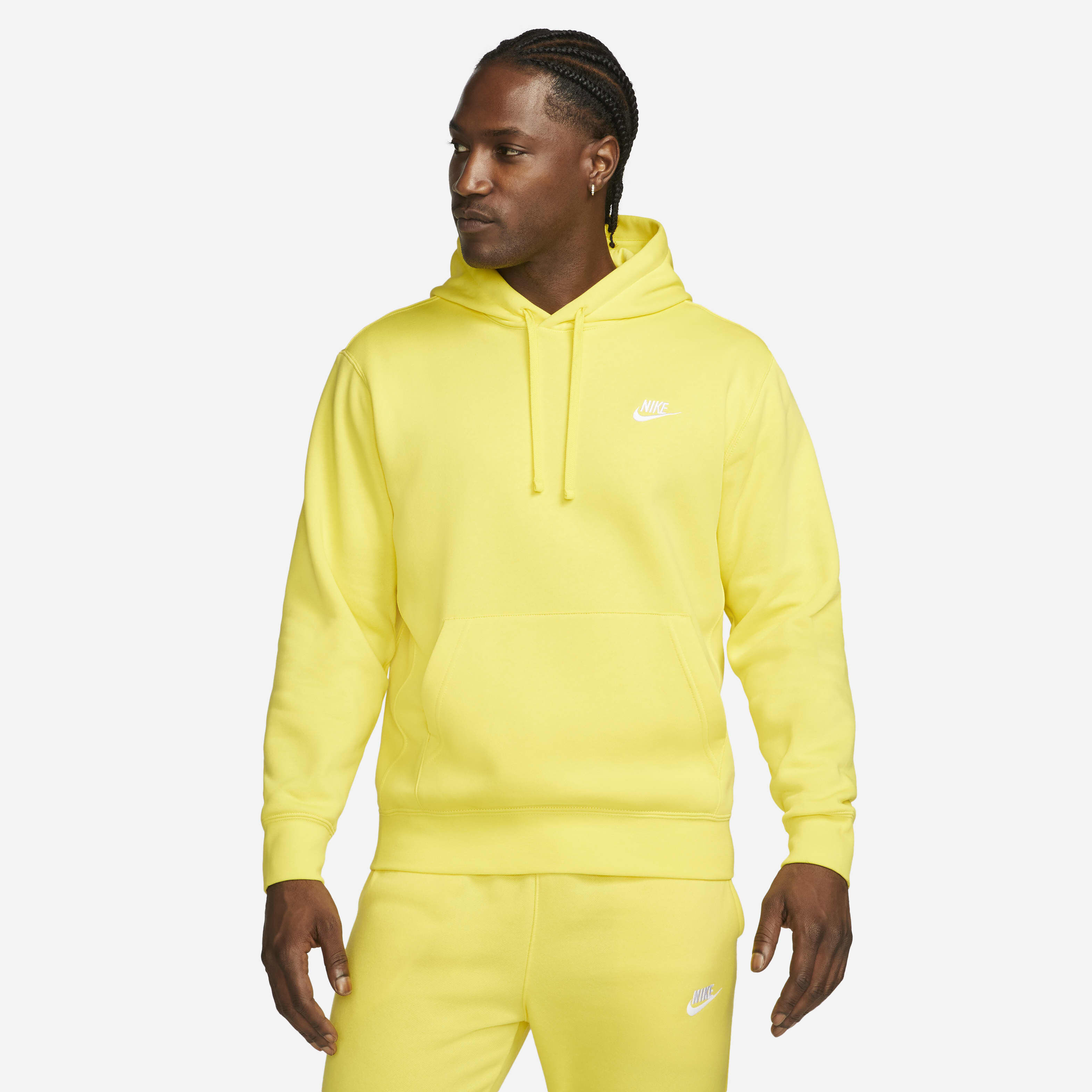 Nike club hoodie yellow cheap