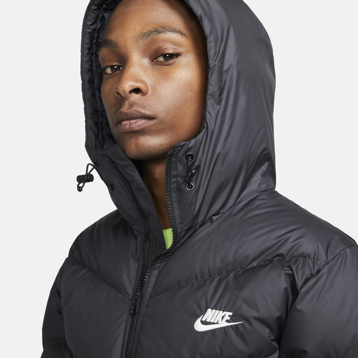 Nike sportswear hooded down top jacket black
