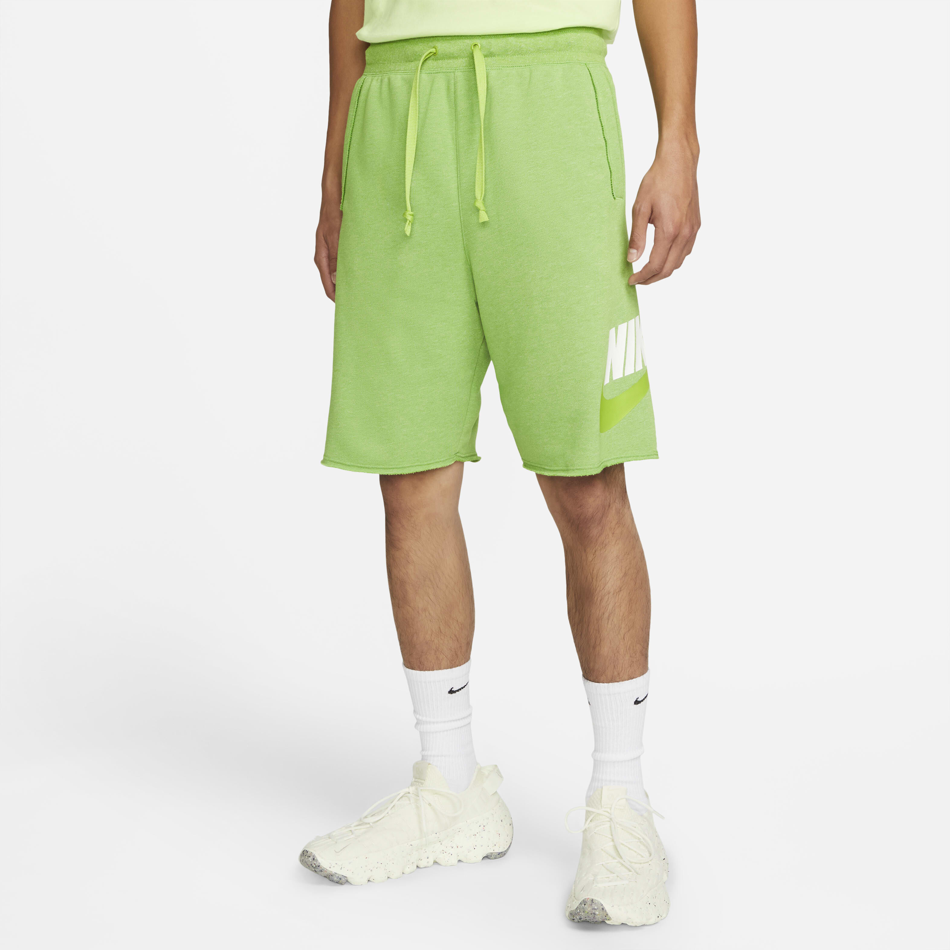 Buy Nike Sportswear Sport Essentials Men s French Terry Alumni Shorts Chlorophyll Heather Nike Saudi Official