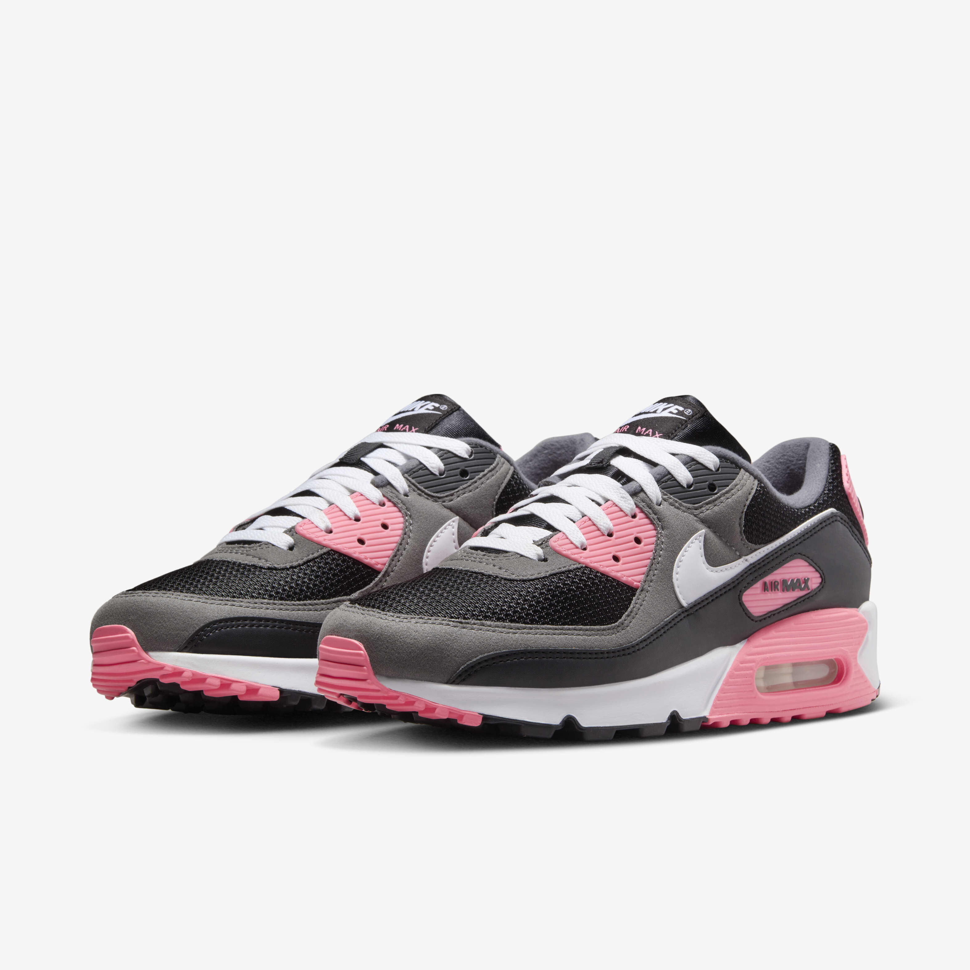 Buy Nike Air Max 90 Men s Shoes Black Iron Grey Sunset Pulse White Nike Saudi Official