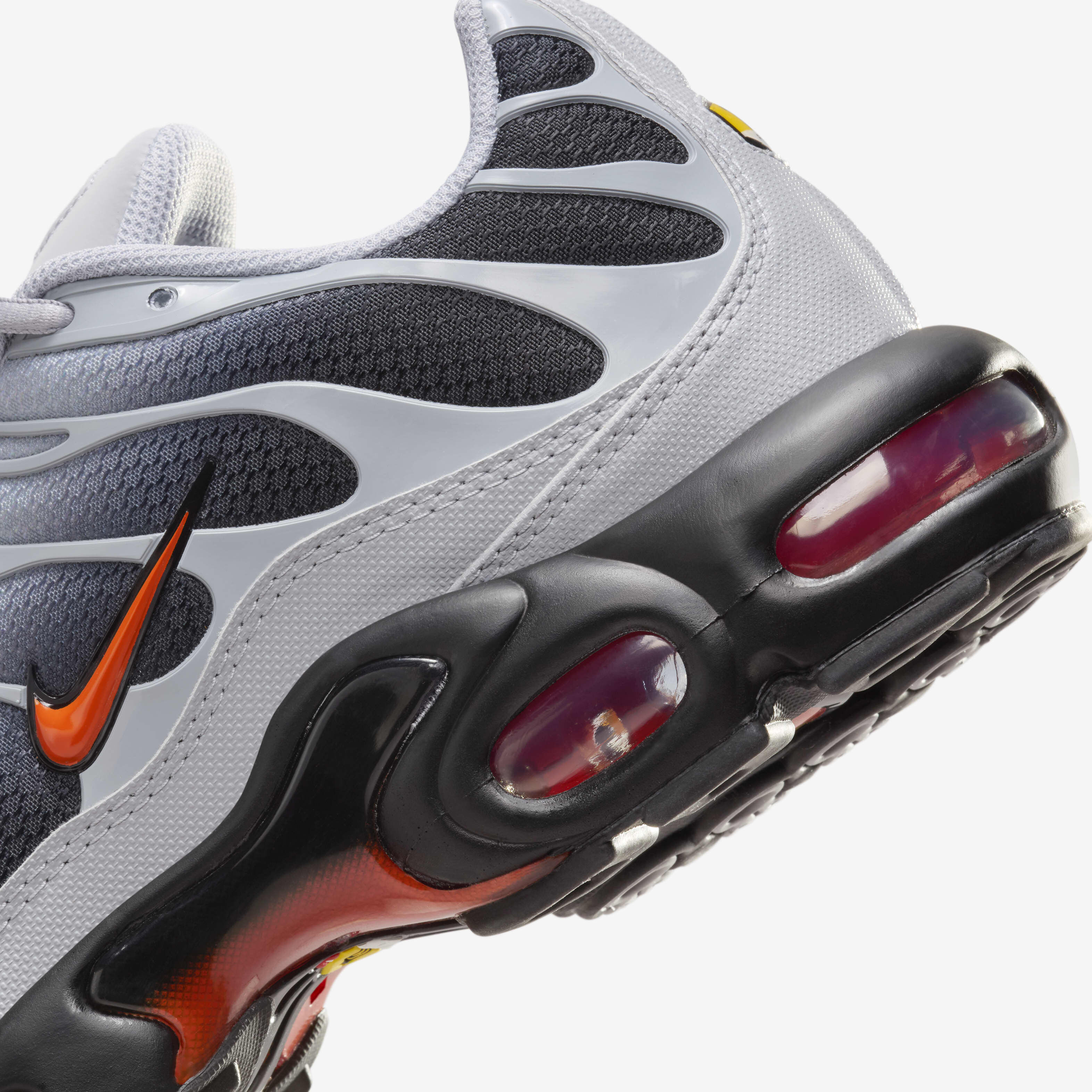 Buy Nike Air Max Plus Men s Shoes Wolf Grey Black White Picante Red Nike Saudi Official