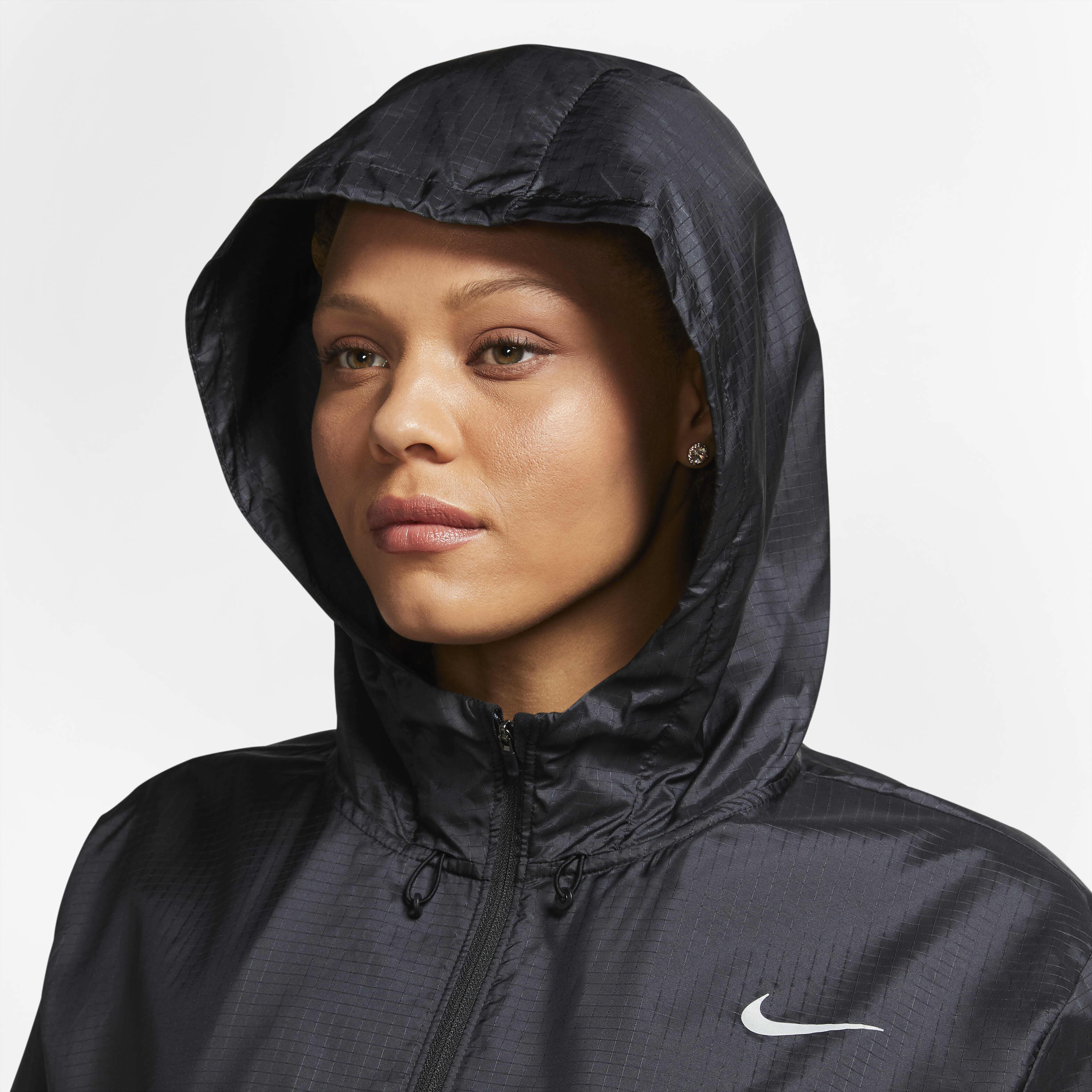 Nike running jacket womens grey top
