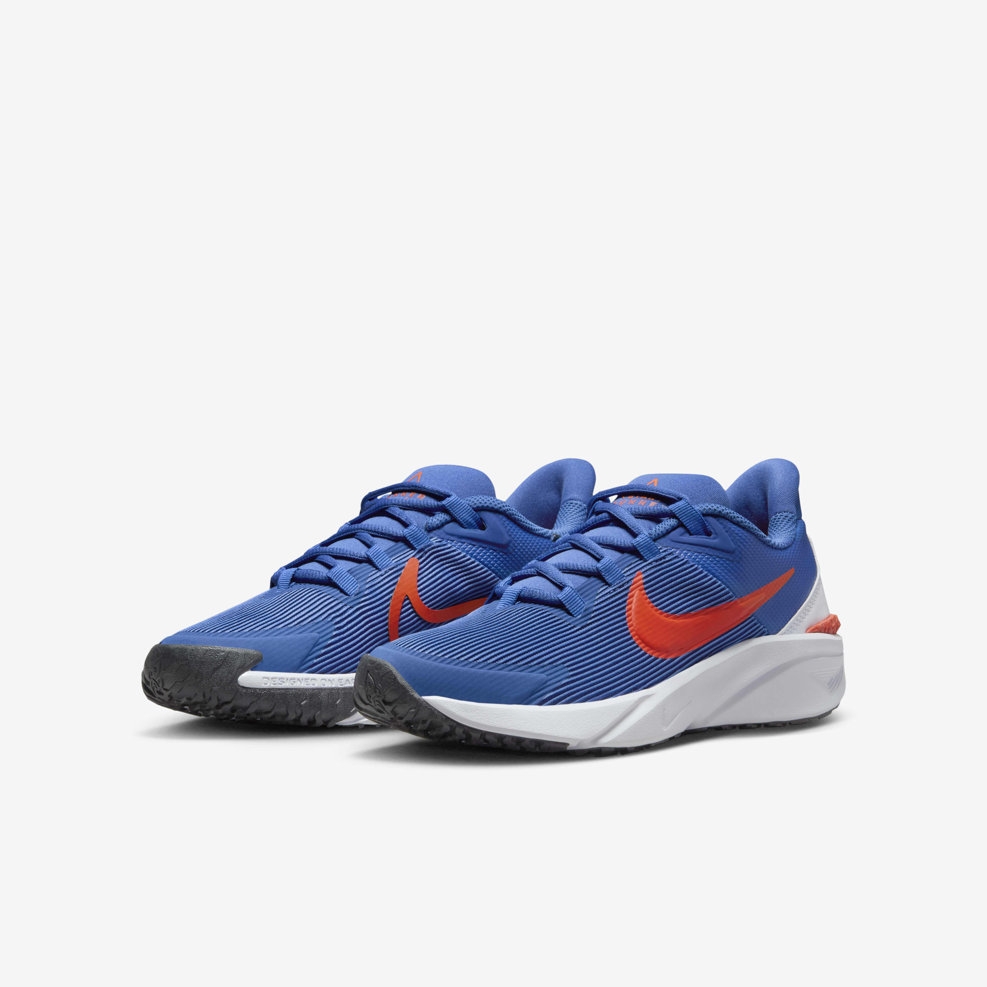 Buy Nike Star Runner 4 Older Kids Road Running Shoes Astronomy Blue White Total Orange Team Orange Nike Saudi Official