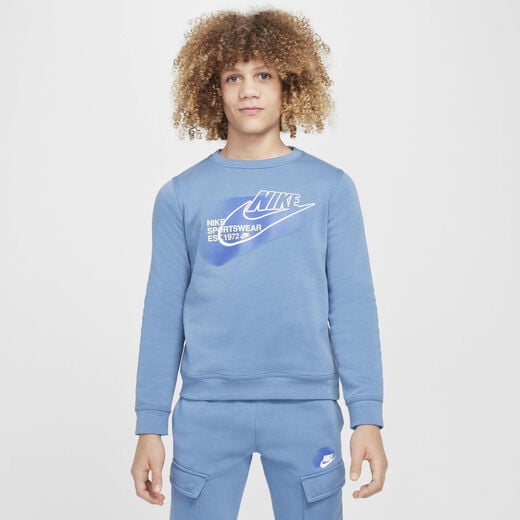 Hoodies & Sweatshirts-Nike, Nike Sportswear Standard Issue, Older Kids' (Boys') Crew-Neck Sweatshirt Hoodies & Sweatshirts-Nike, Nike Sportswear Standard Issue, Older Kids' (Boys') Crew-Neck Sweatshirt