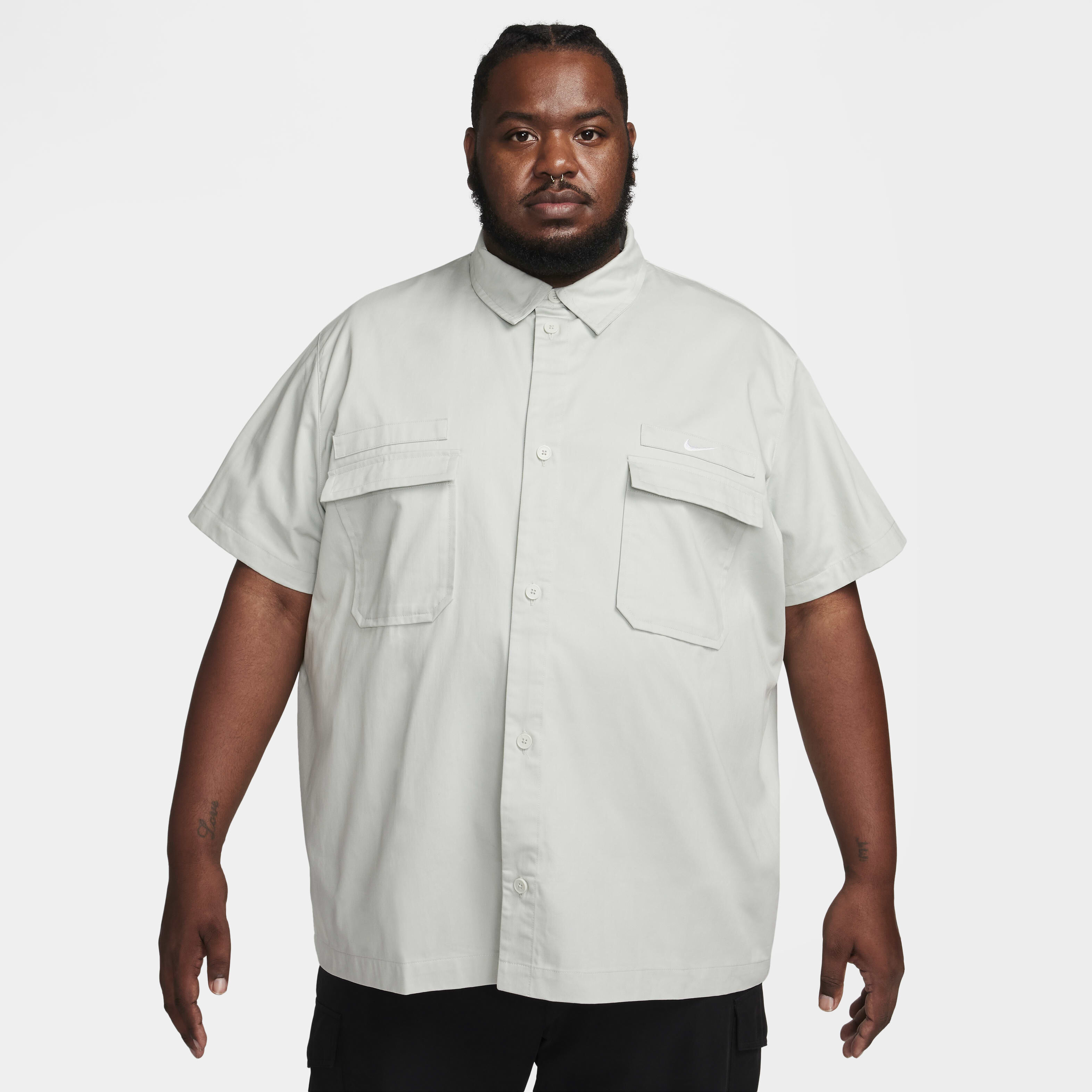 Buy Nike Life Men s Woven Military Short Sleeve Button Down Shirt Nike Saudi Official
