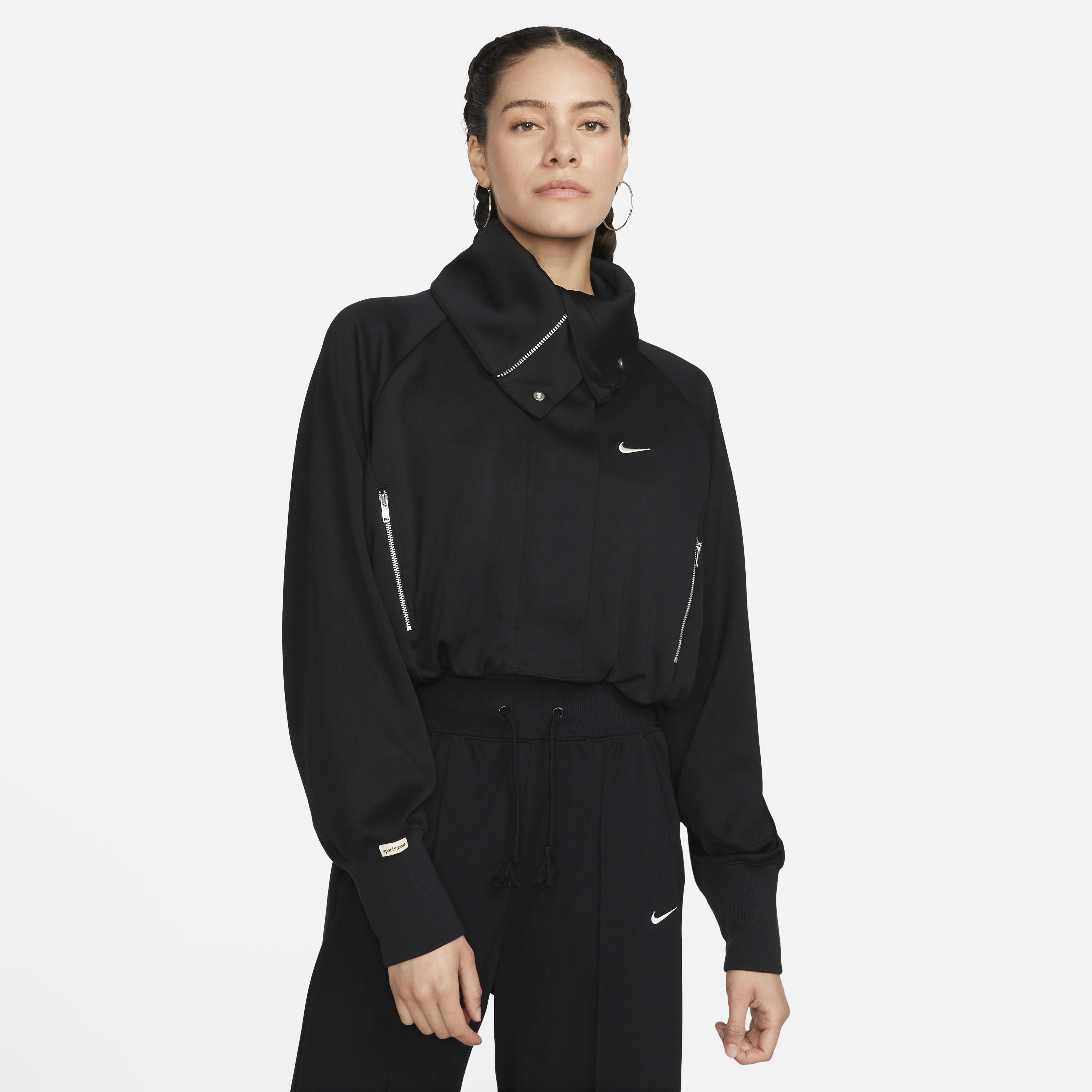 Womens nike crop jacket discount