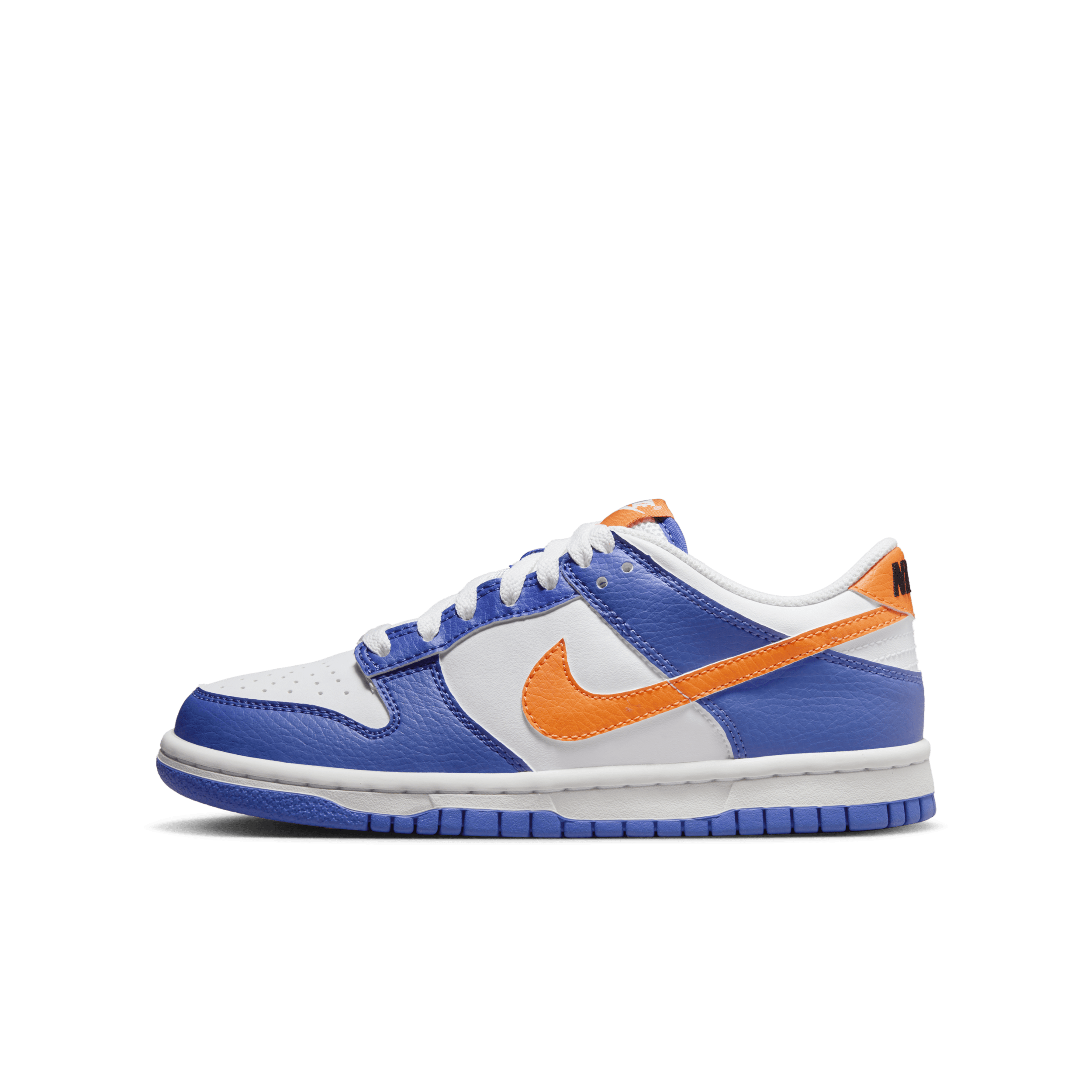 Blue orange 2025 and white nikes