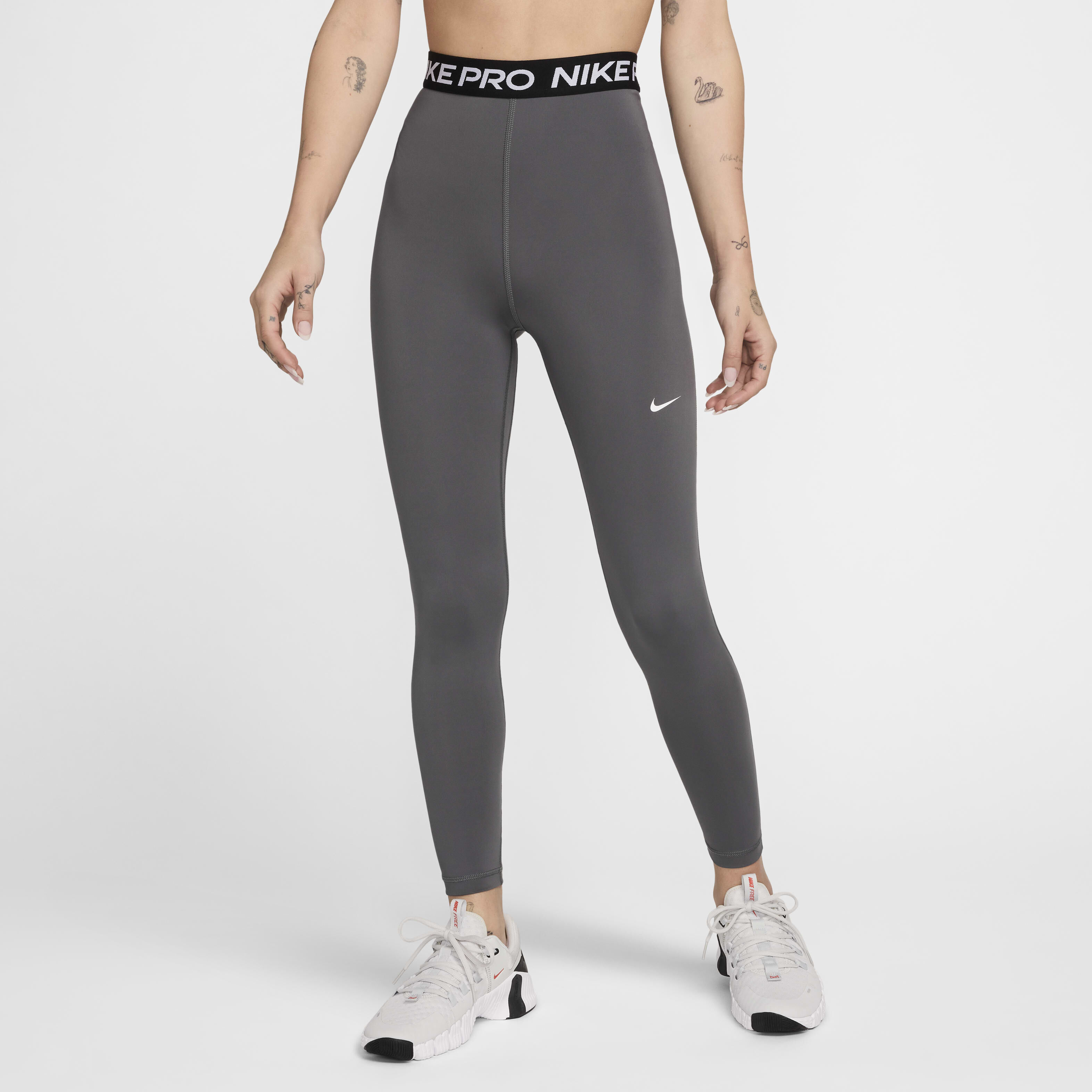 Gray nike pro leggings sale