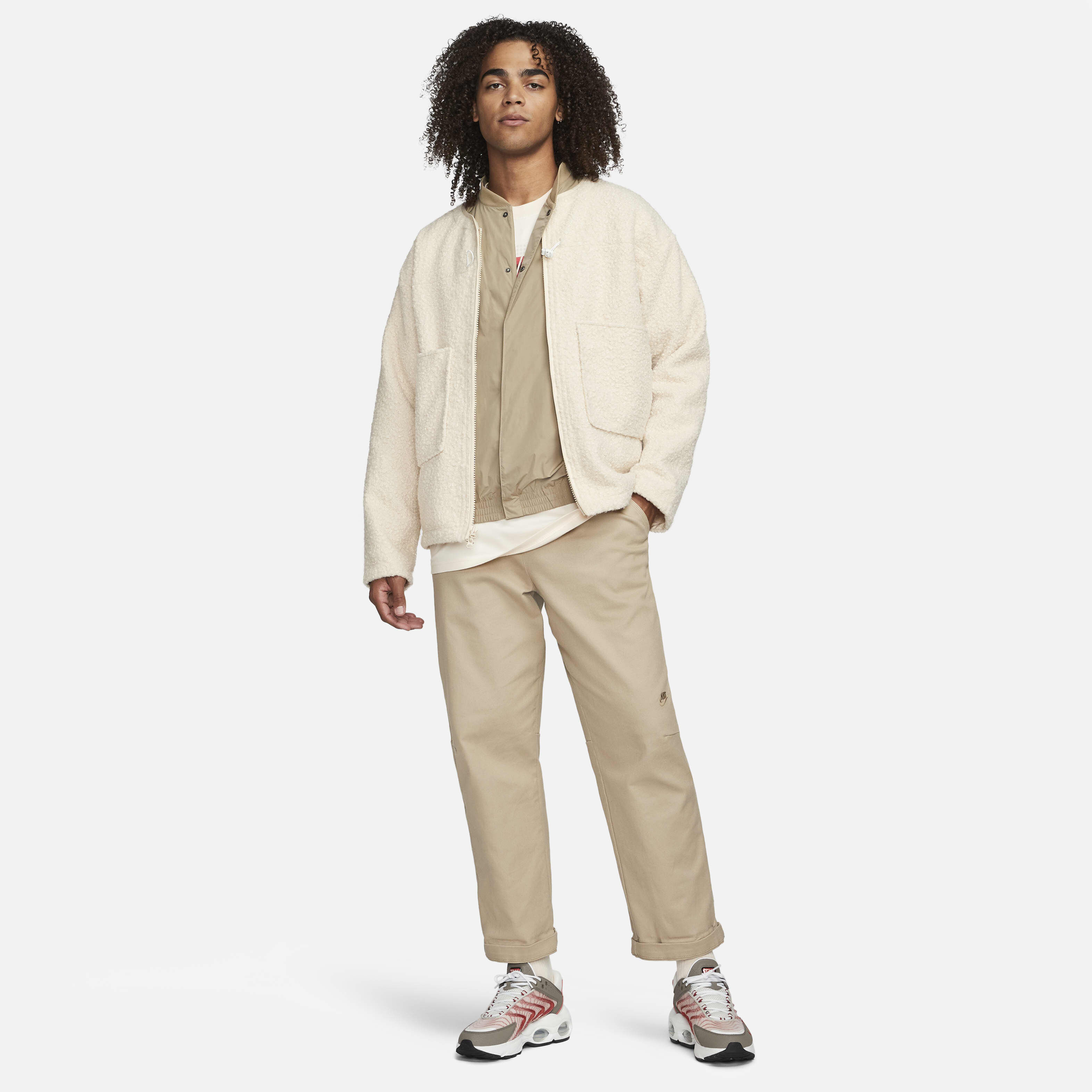 Buy Nike Sportswear Tech Pack Men s High Pile Fleece Jacket Sand Drift Summit White Sand Drift Nike Saudi Official