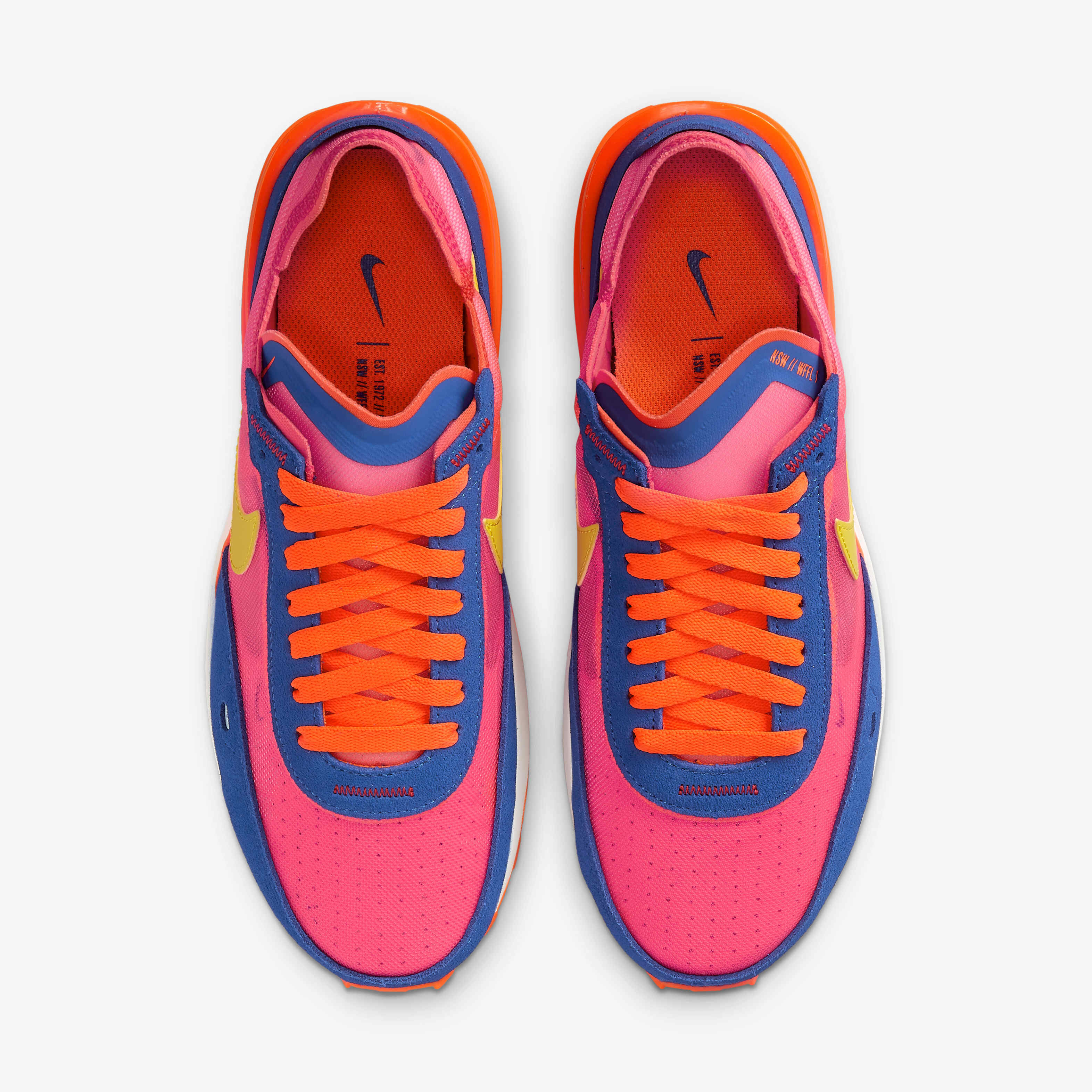 Women's nike red and blue shoes on sale