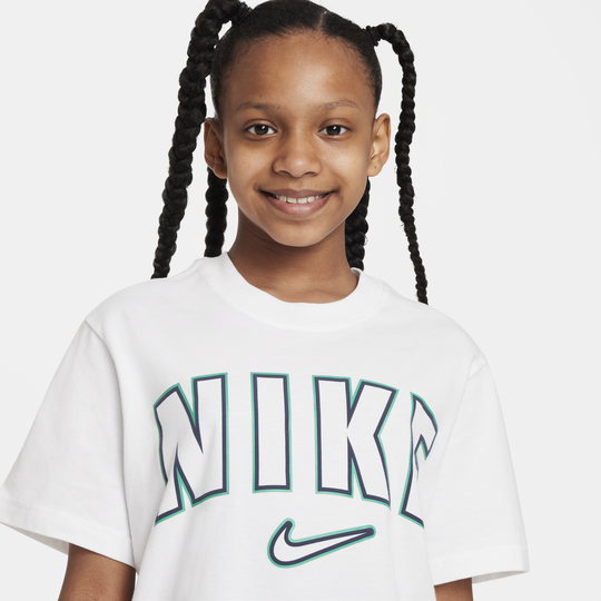 Girls white nike sales tshirt