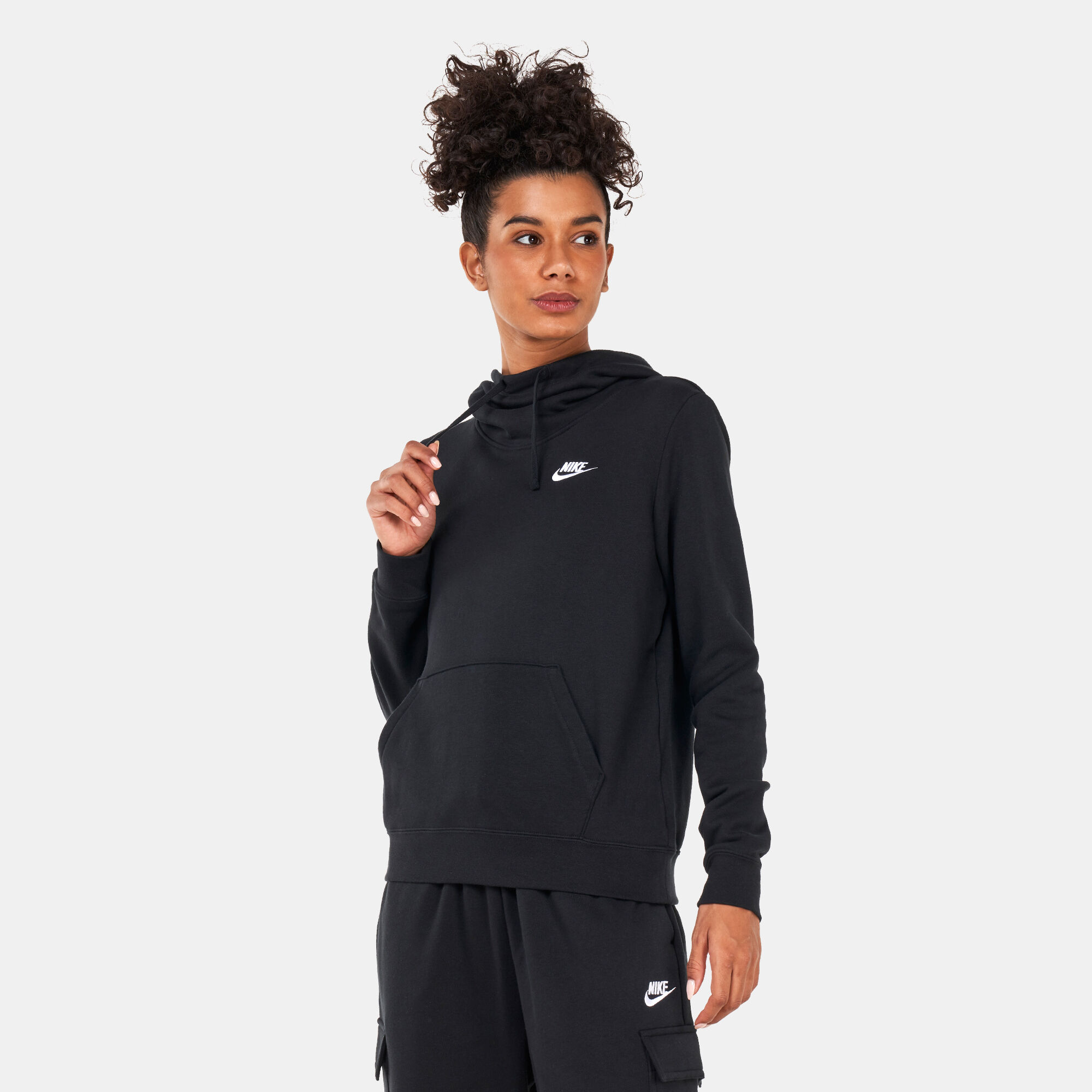Shop Sportswear Club Fleece Women s Funnel Neck Hoodie Nike KSA