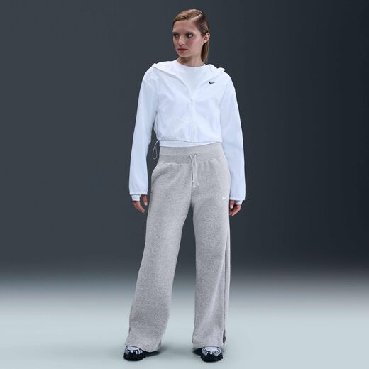Clothing-Nike, Nike Sportswear Phoenix Fleece, Women's High-Waisted Wide-Leg Tracksuit Bottoms