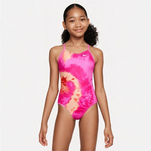 Clothing-Nike Swim, Nike Swim Tie-Dye, Older Kids' (Girls') Cross-Back One-Piece Swimsuit